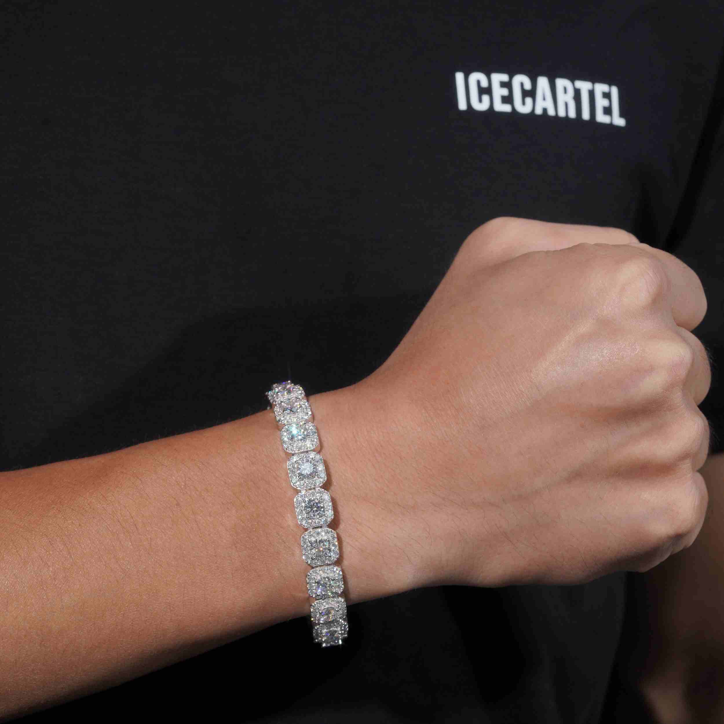 6MM Moissanite Clustered Tennis Bracelet 14K Gold、mySite、hinf8tx79