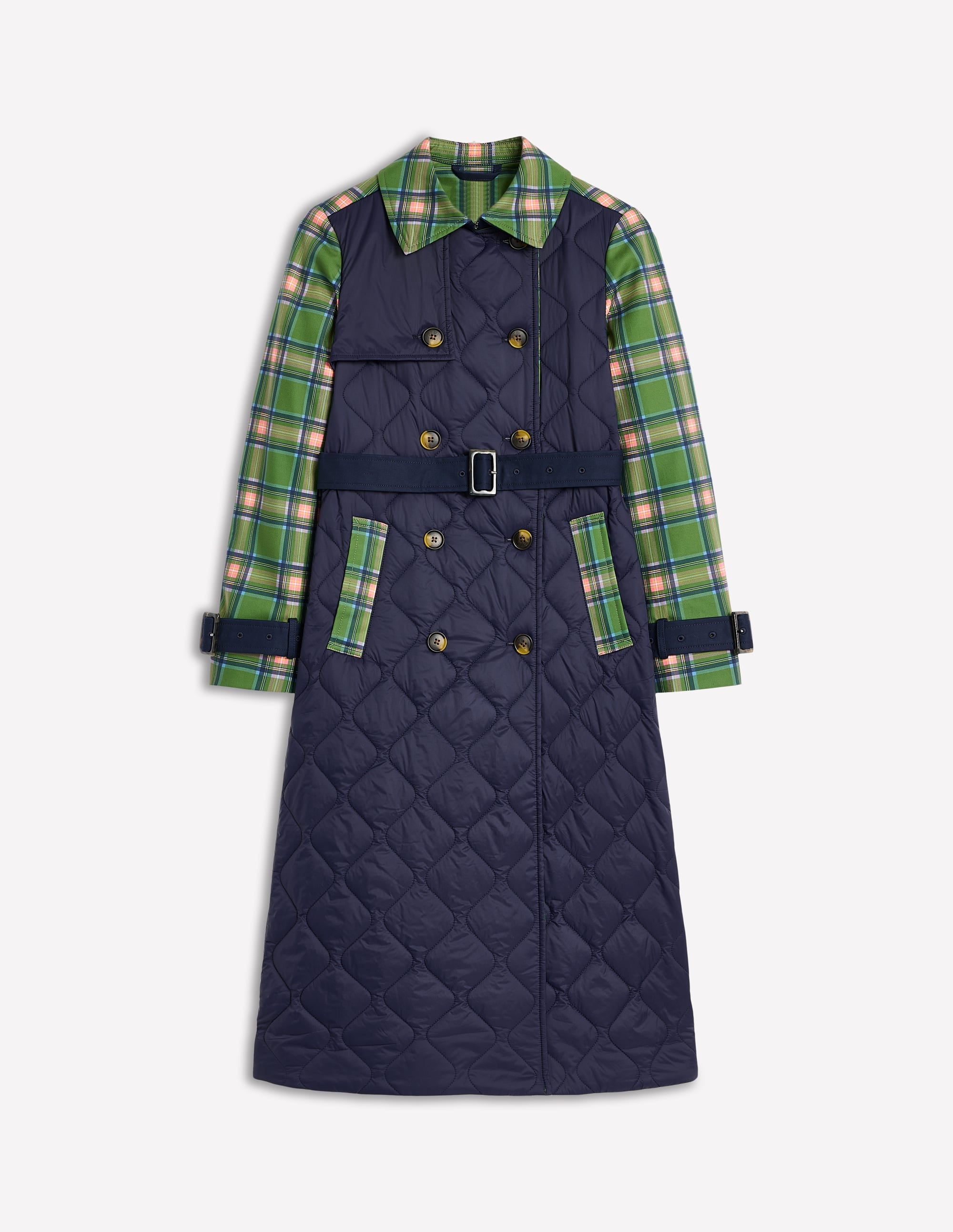  Quilted Trench Coat-Navy、mySite、ashleygrahame