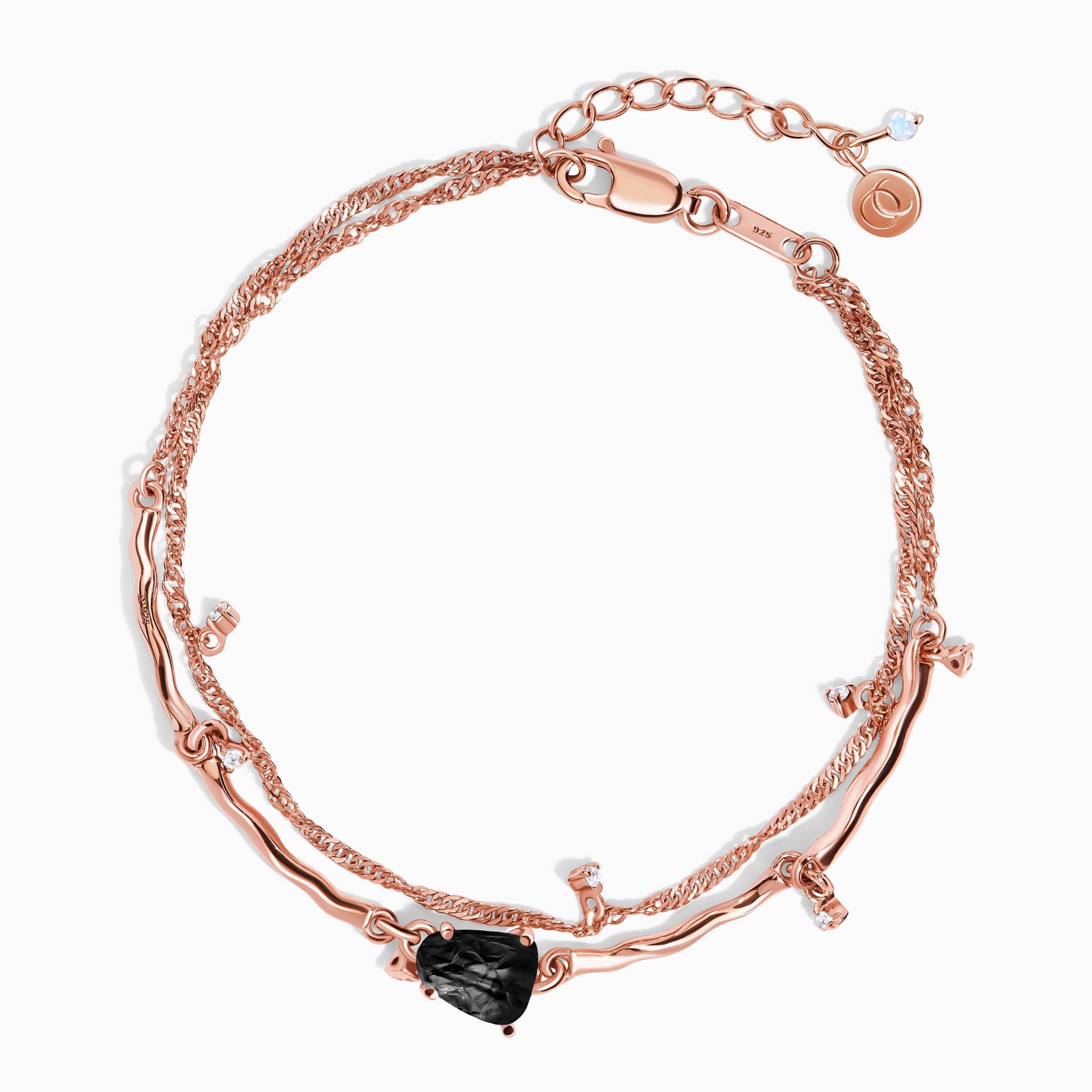 Raw Crystal Bracelet - Flow Black Obsidian + Free Gift Bag、mySite、hinf8tx79