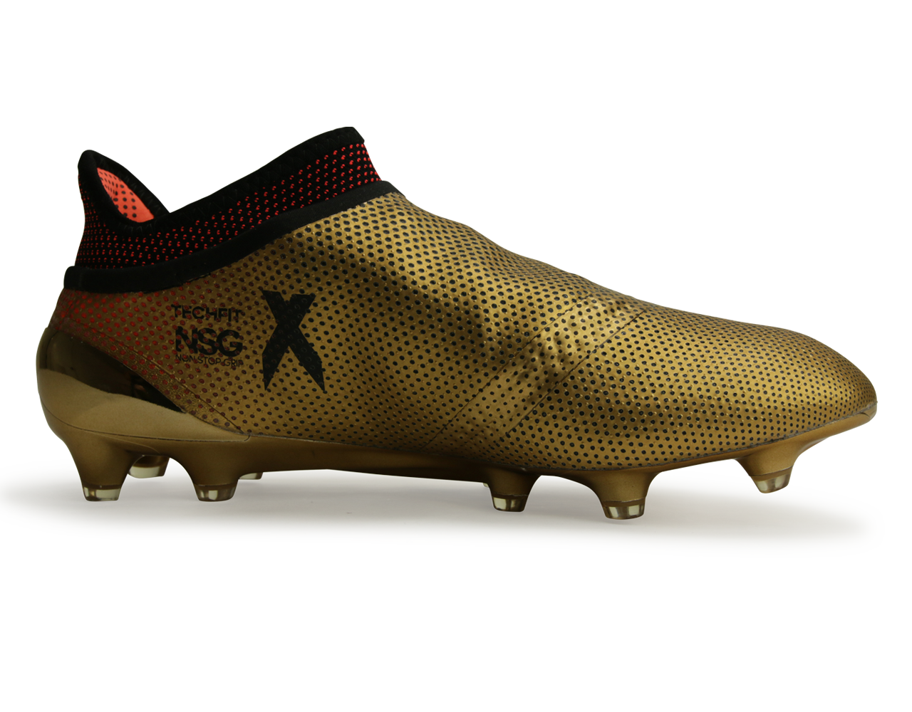 adidas Men's X 17+ PURESPEED Tactile Gold Metallic/Core Black/Solar Red、mySite、noshort