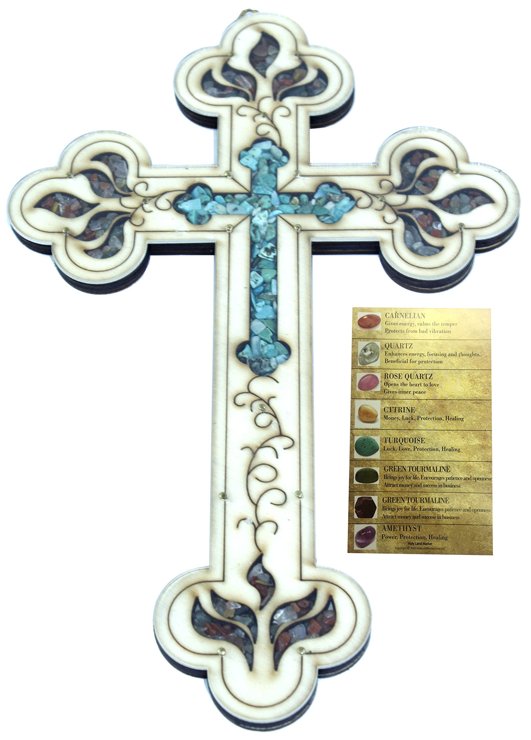  Jesus Savior Cross Filled with firy Reddish Carnelian semi Precious Stones from The Holy Land、mySite、elrpsem3k