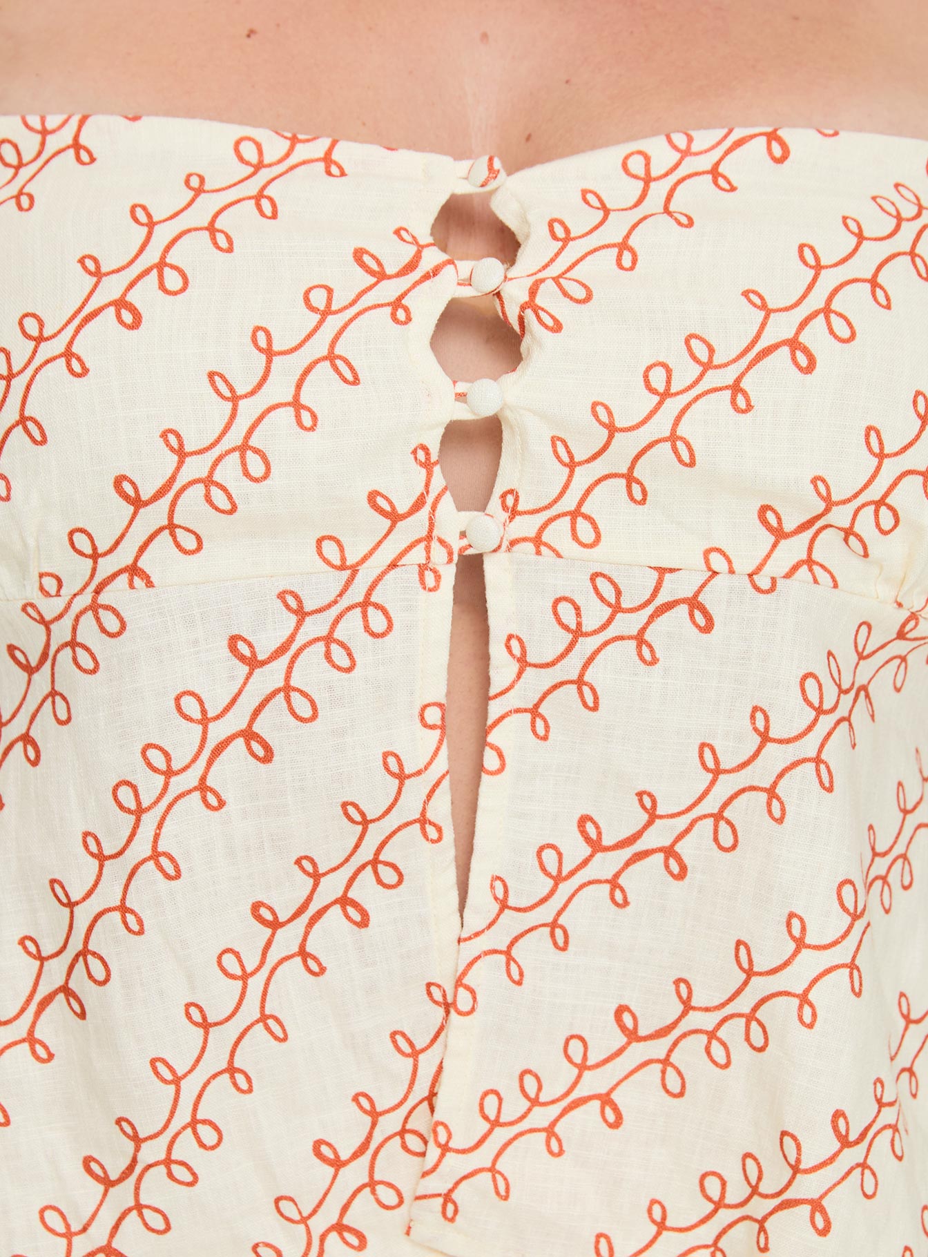 Passionfruit Linen Blend Top Multi Curve、mySite、solidvoid