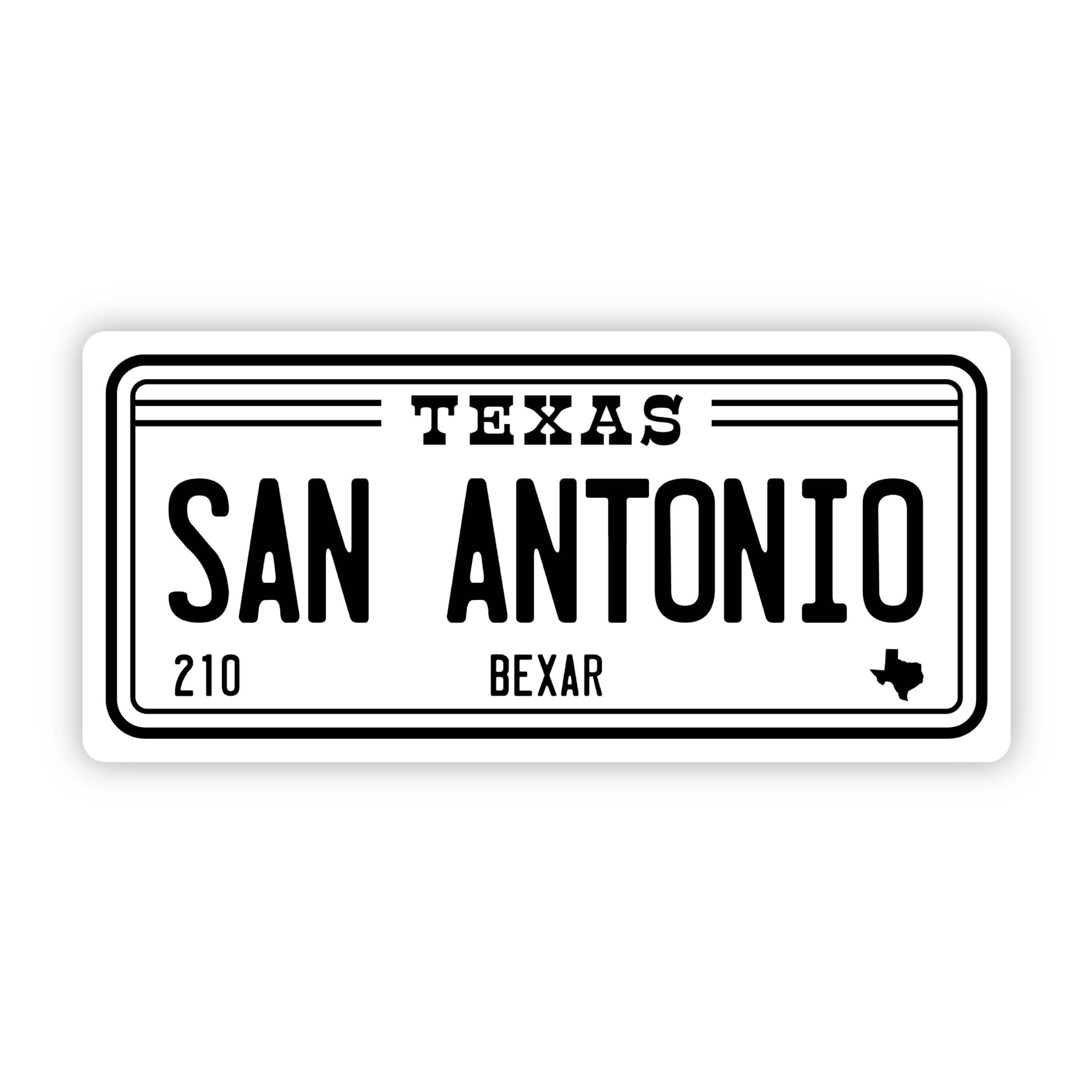  San Antonio Texas 210 License Plate Sticker、mySite、ghnorth