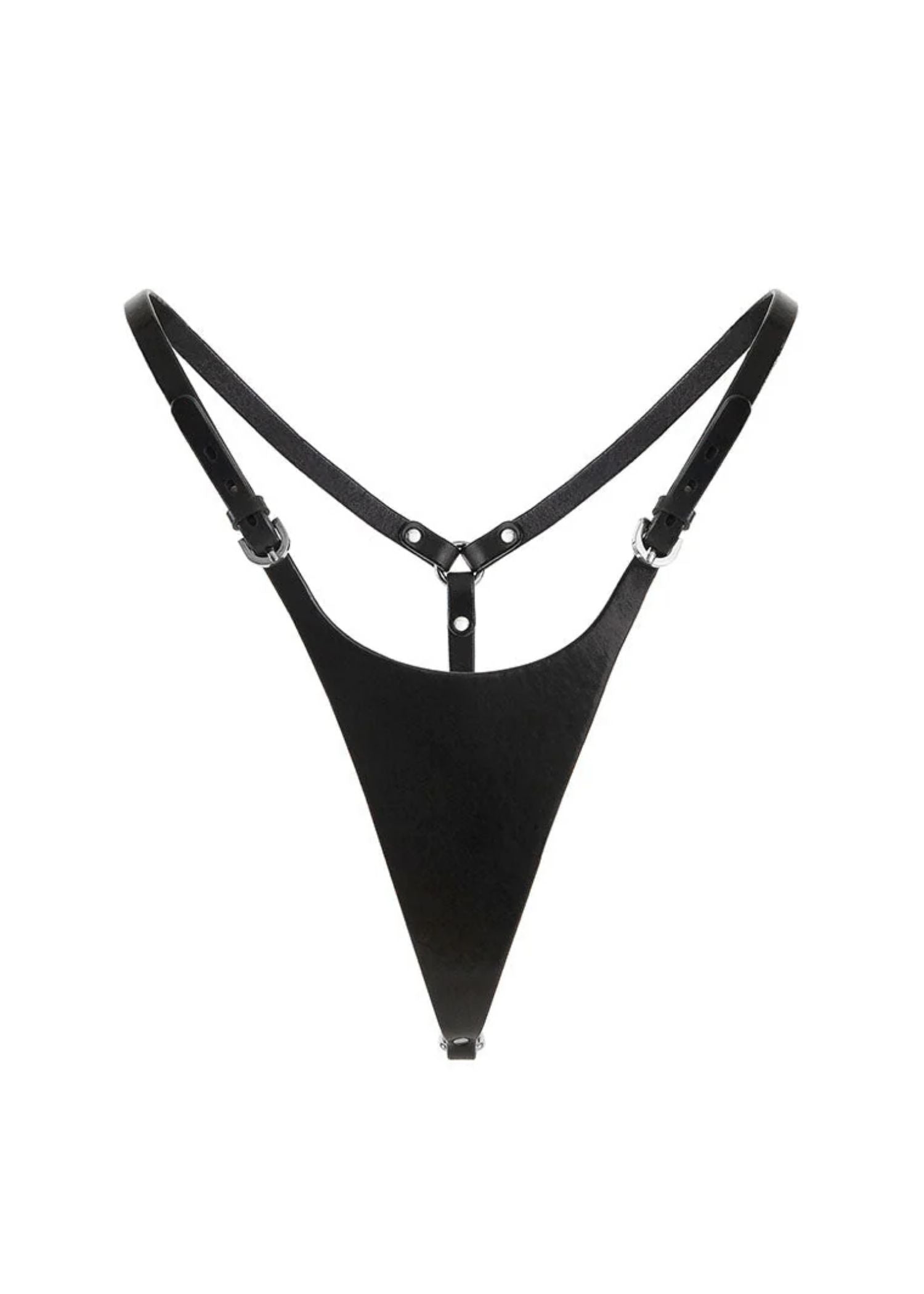 Selena Leather Thong (Black)、mySite、justintrudeaud