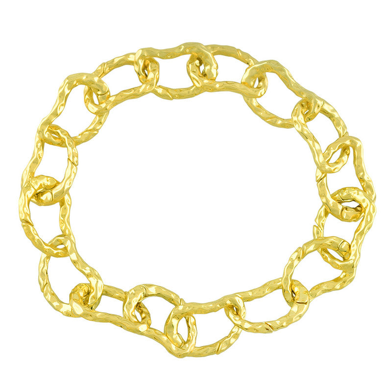 Molten Textured Bracelet | 14K Gold Plated、mySite、camillekostekn
