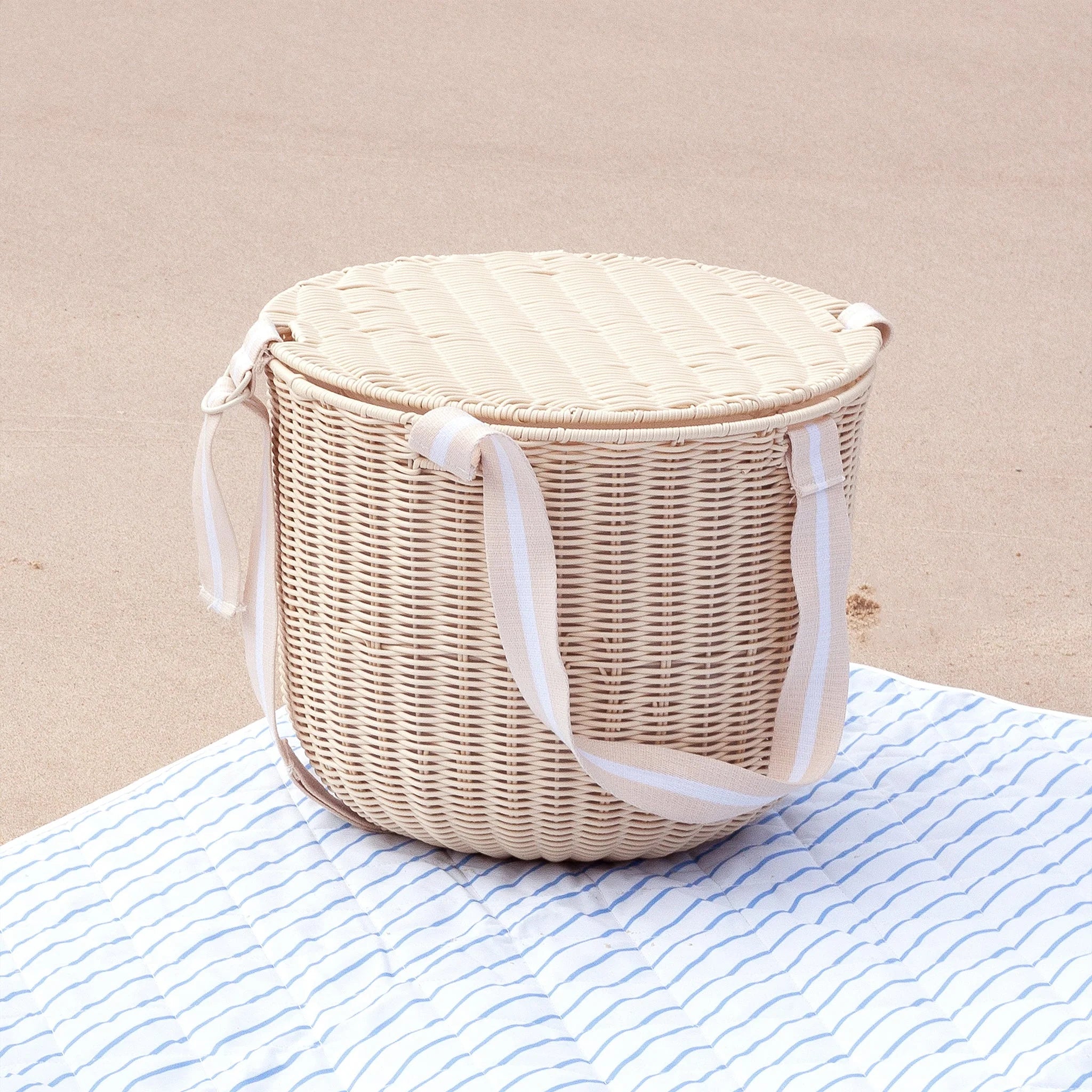  Round Picnic Cooler Basket、mySite、elrpsem3k