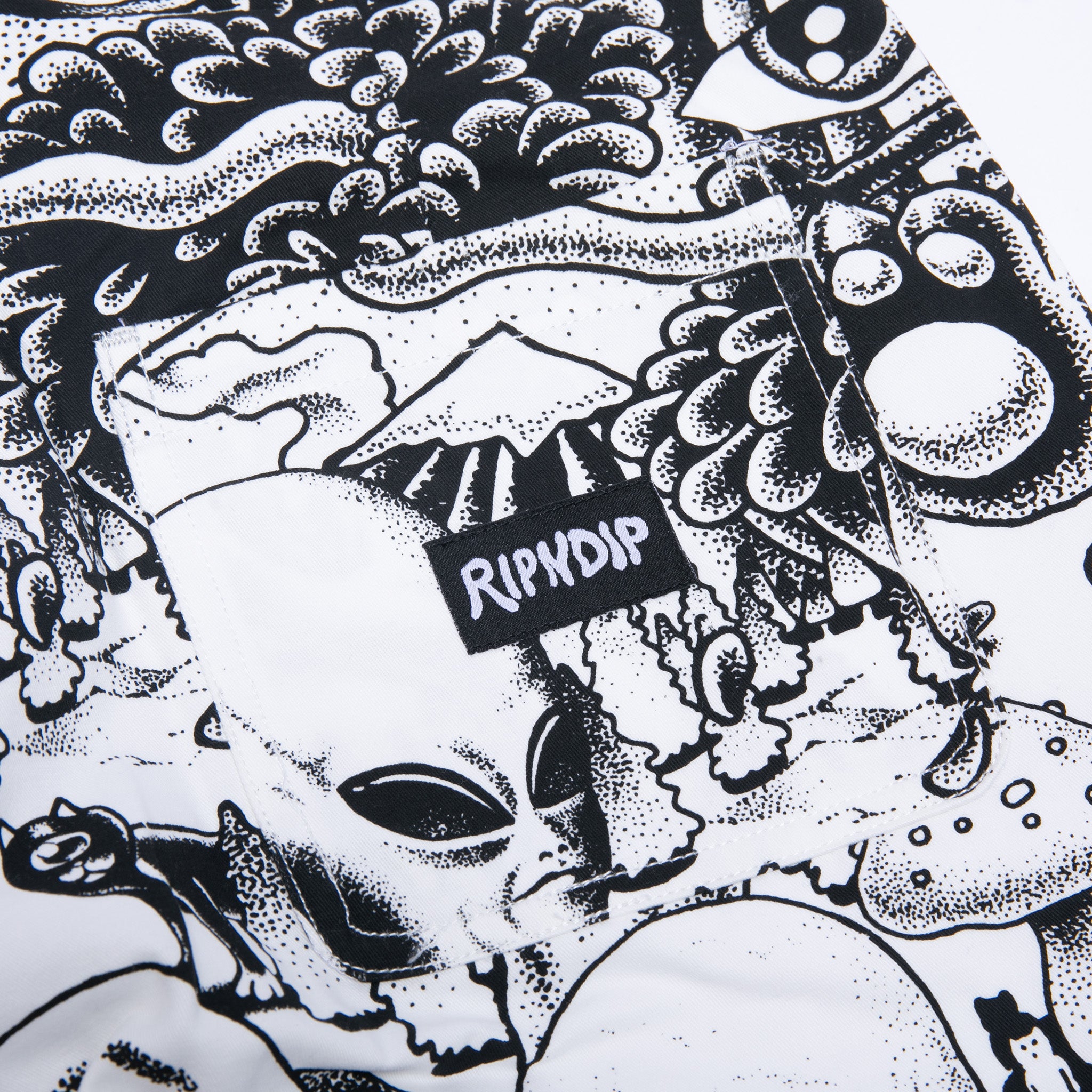  Dark Twisted Fantasy Twill Pants (Black/White)、mySite、merchandisen