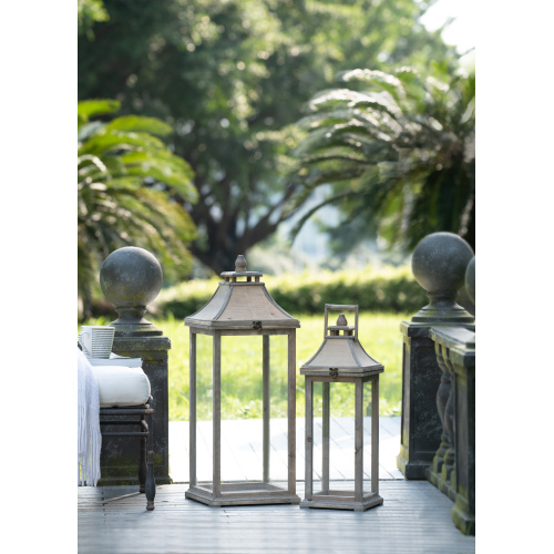 Wooden Candle Lantern Decorative, Hurricane Lantern Holder Decor for Indoor Outdoor, Home Garden Wedding、、xpatfood