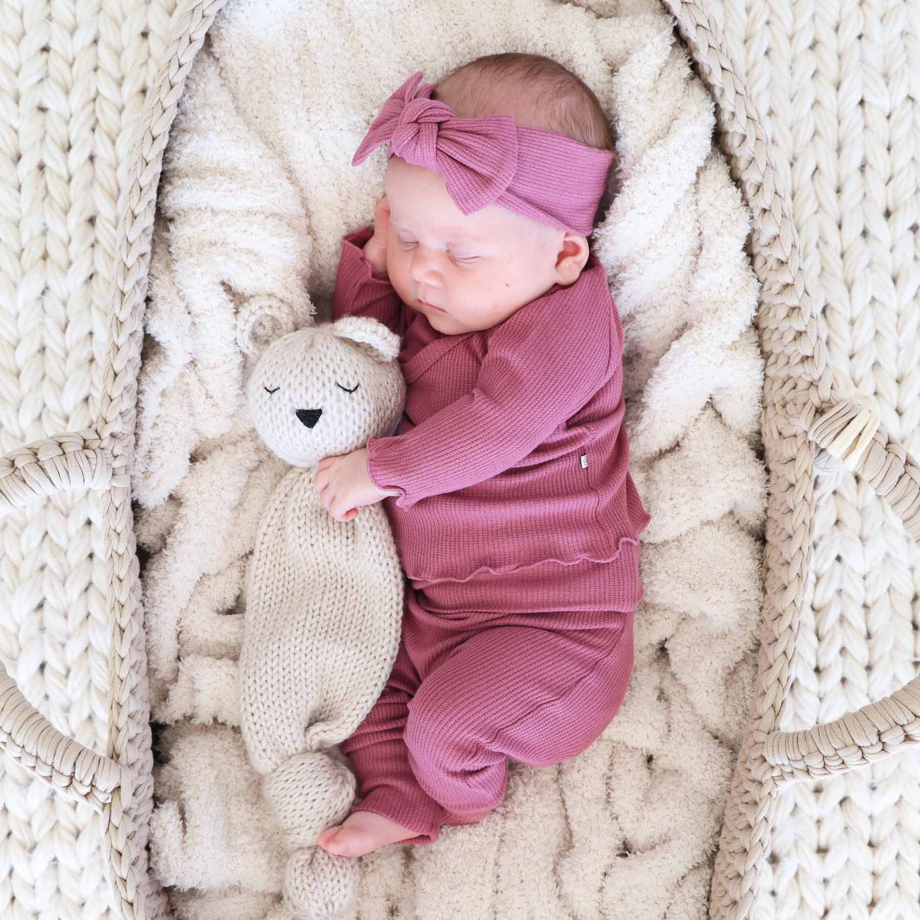  2pc Bamboo Waffle Crossover Top & Bottom | Cranberry、mySite、layawaytickets