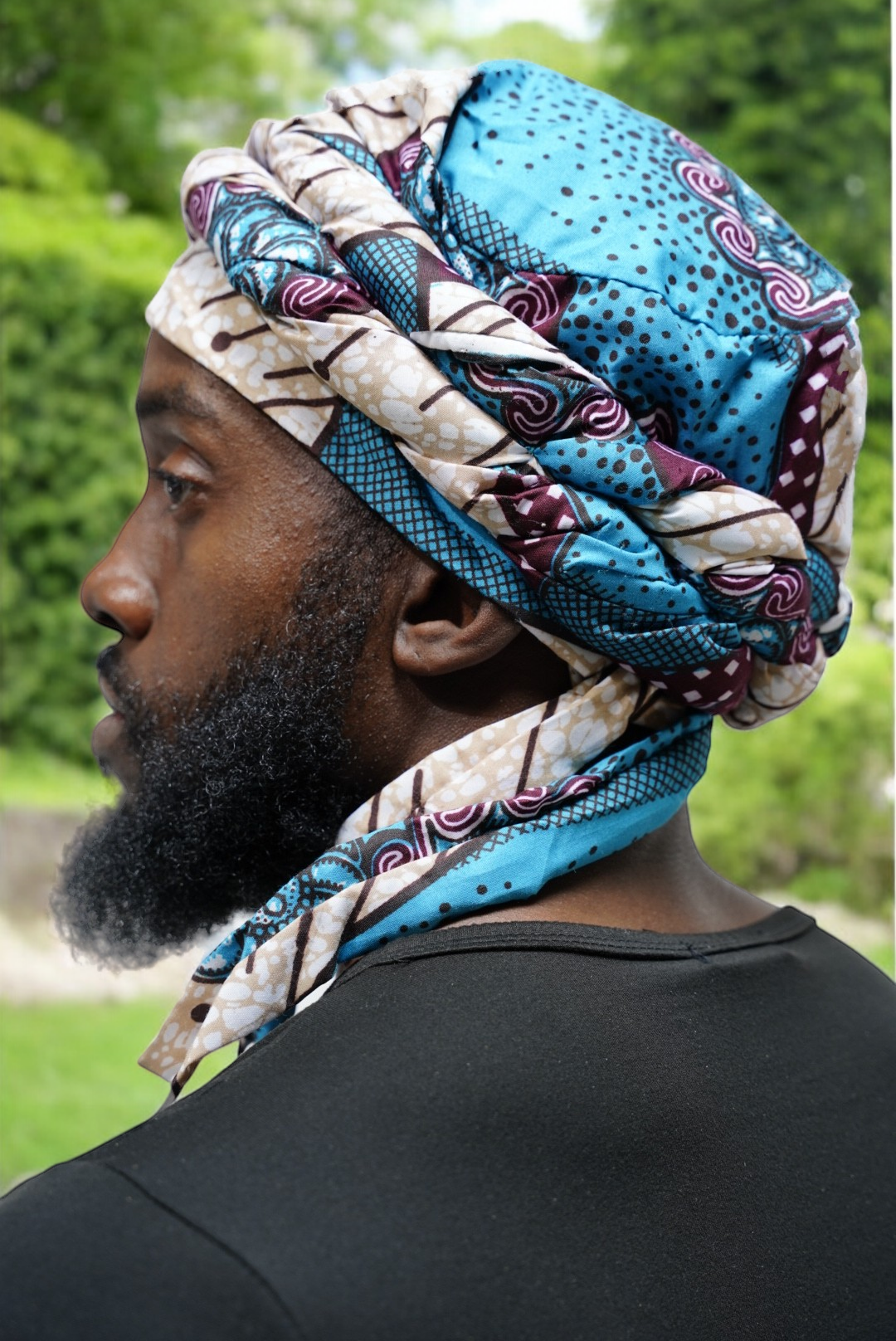Dupsie's Agbaje African Print Pre-wrapped Turban DPH5004PT、mySite、solidvoid