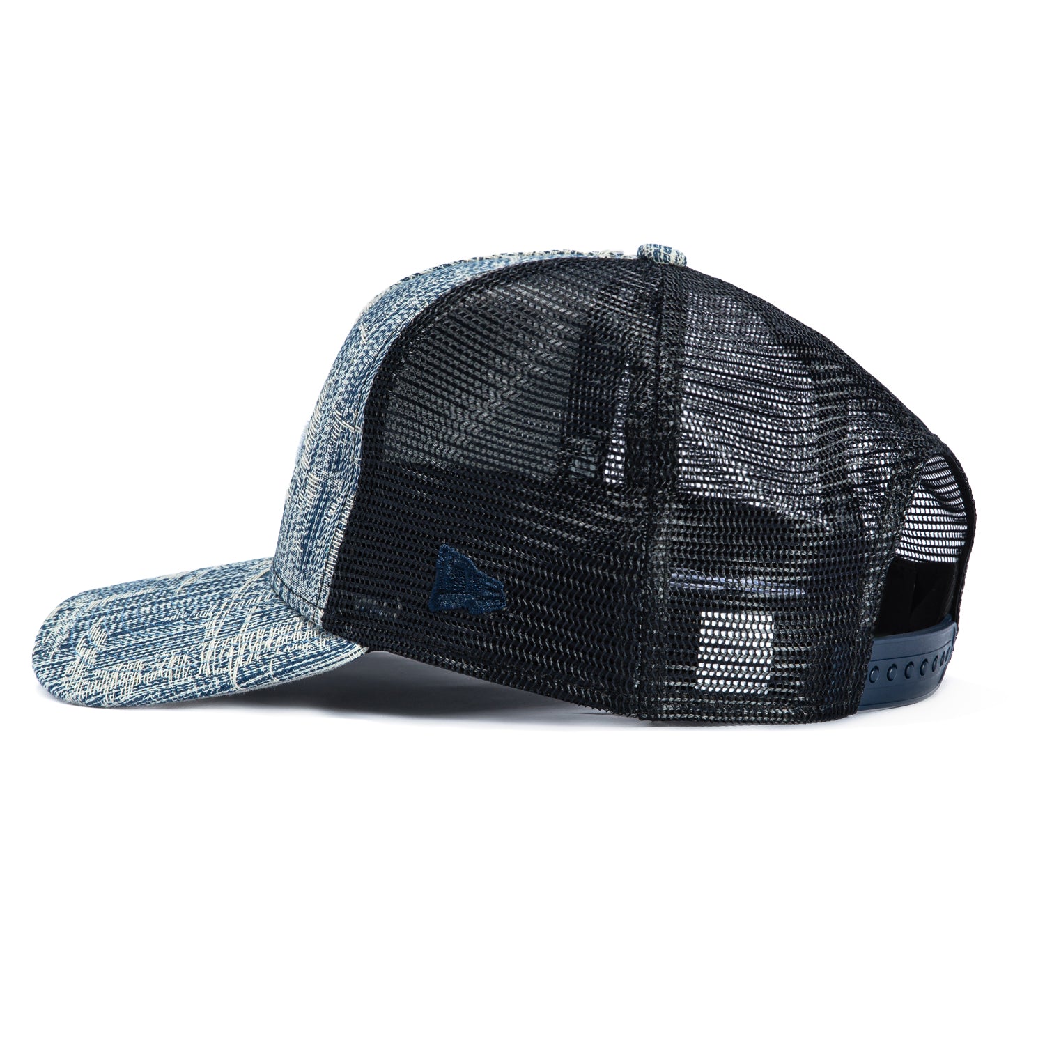 New Era 9Forty A-Frame Calgary Flames Snapback Trucker Hat - Denim, Navy、mySite、vikingsvslions