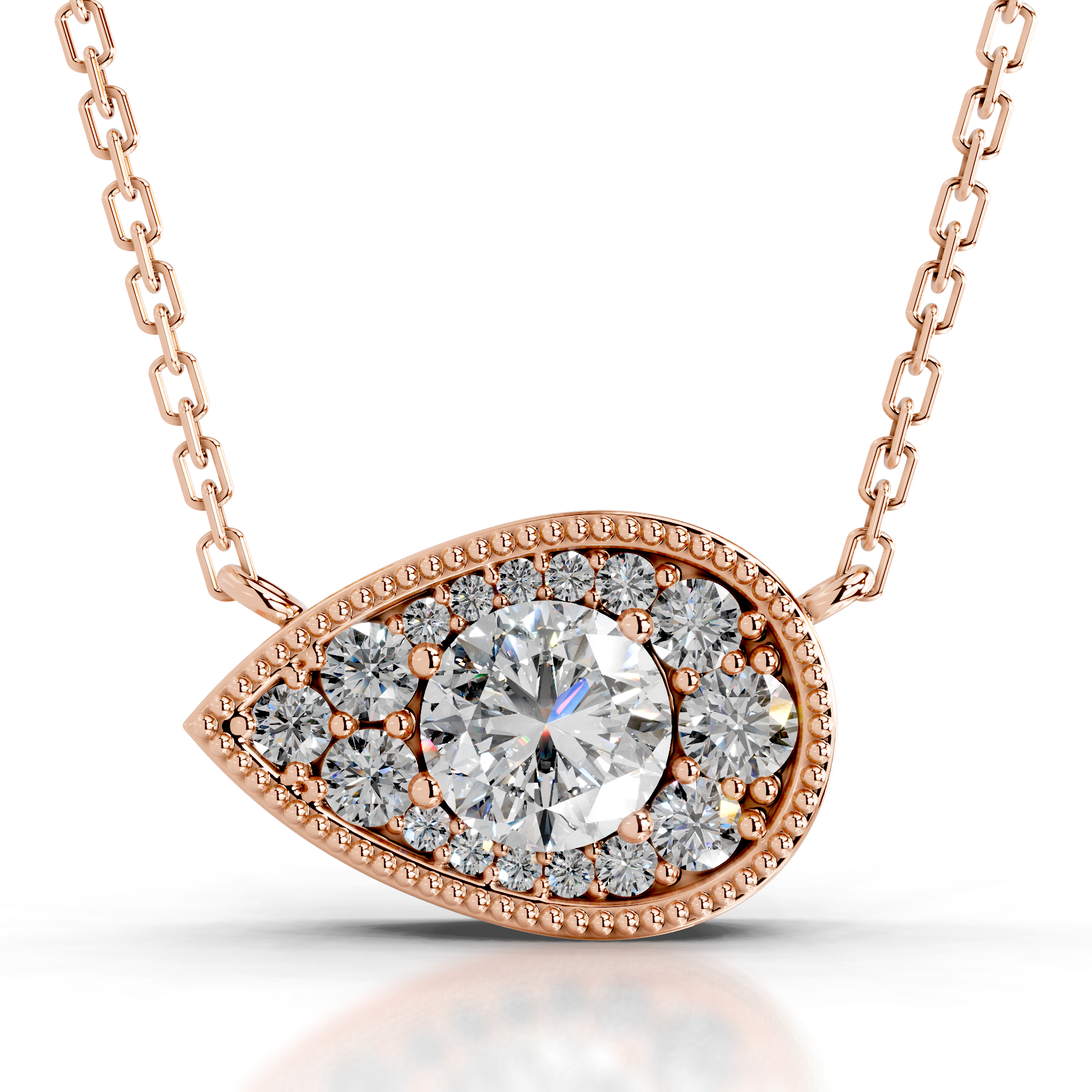 Kanesha Diamond Pendant (3.50 Carat) -14K Rose Gold、mySite、hinf8tx79