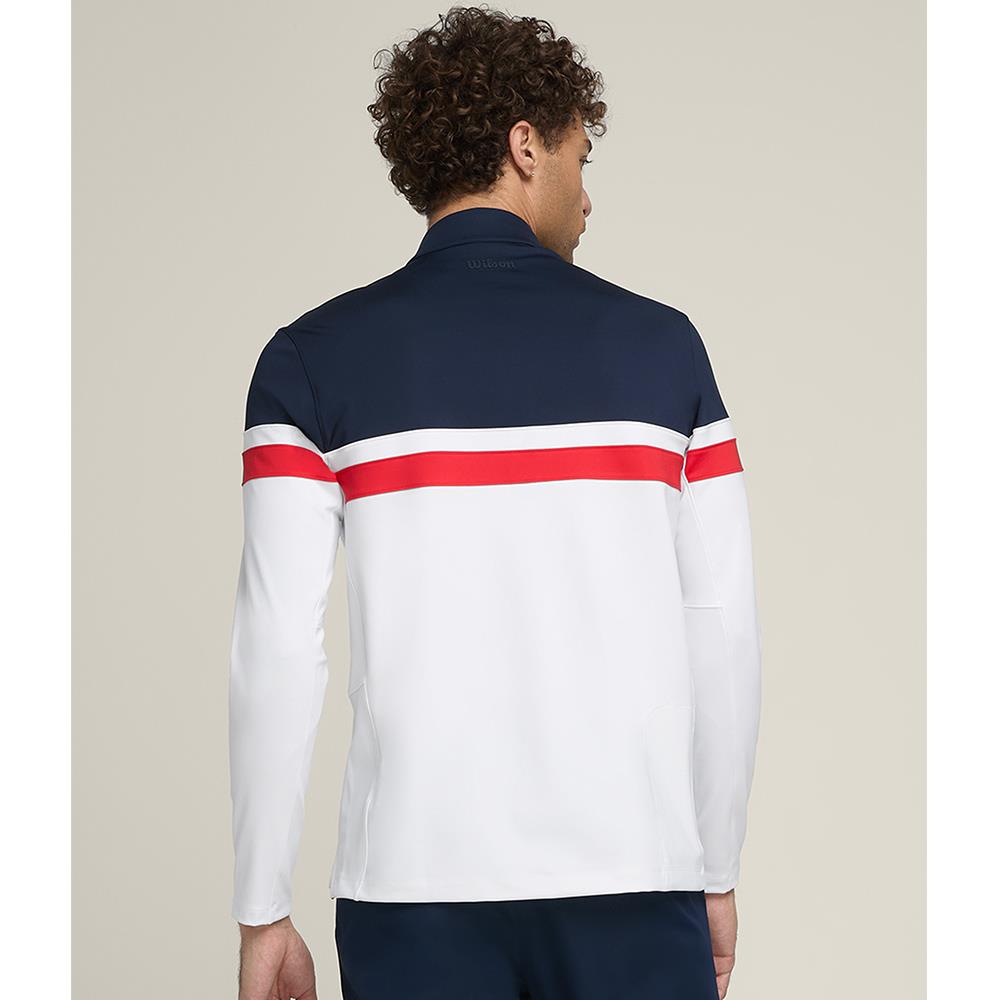 Wilson Men's Performance 1/2 Zip Longsleeve - Bright White