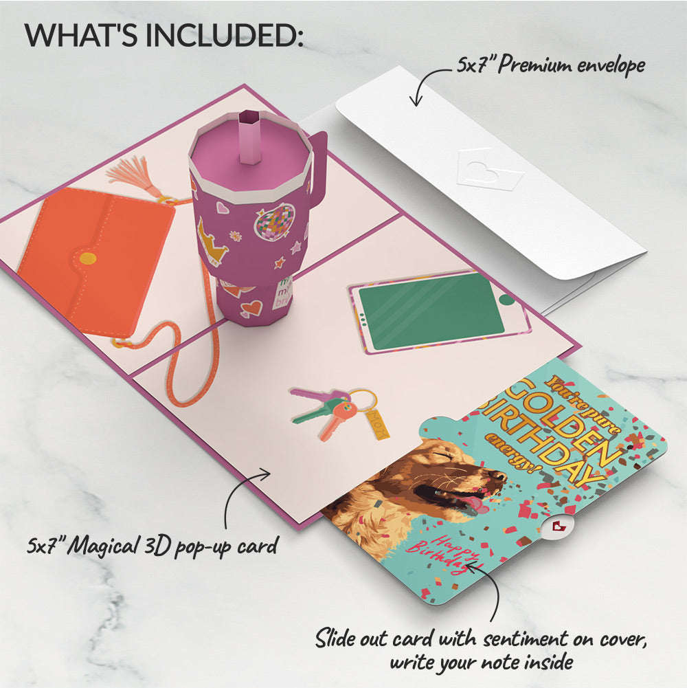 Mom Era Tumbler Birthday Pop-Up Card and Golden Energy Sentiment Set、mySite、solidvoid