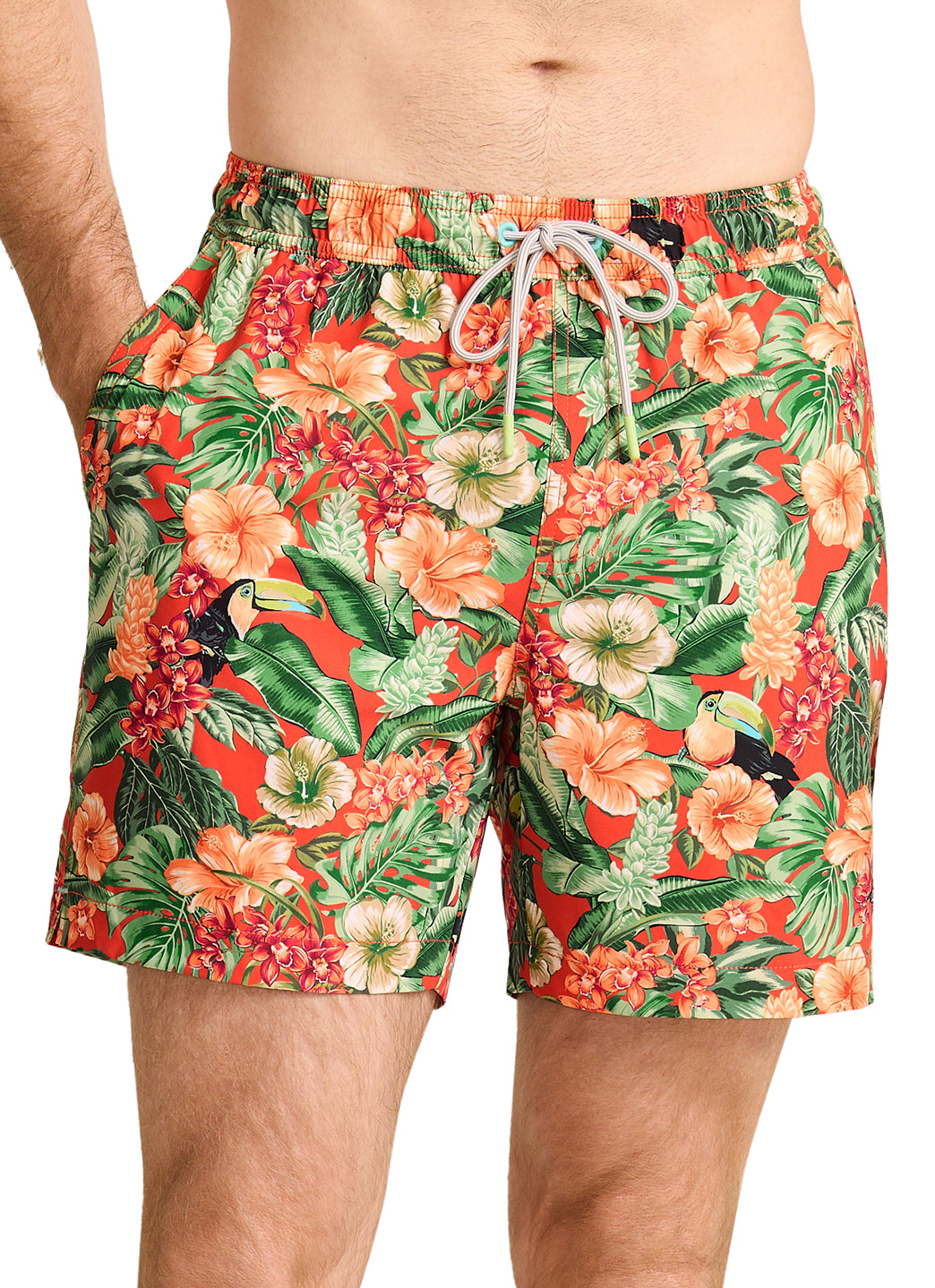 Tommy Bahama Men's Naples Toucan Paradise 6 Inseam Swim Trunks、mySite、noshort