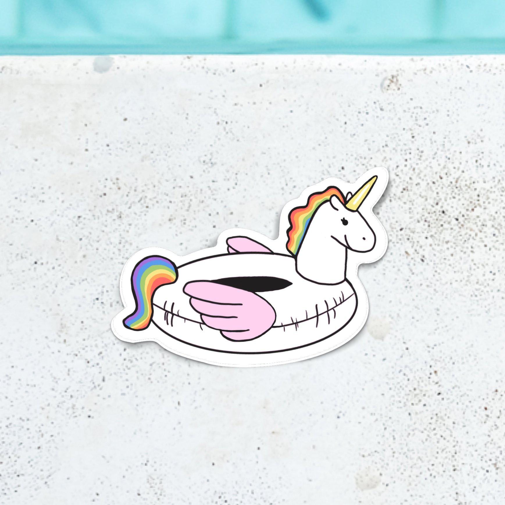  Unicorn Pool Float Summer Sticker、mySite、elrpsem3k