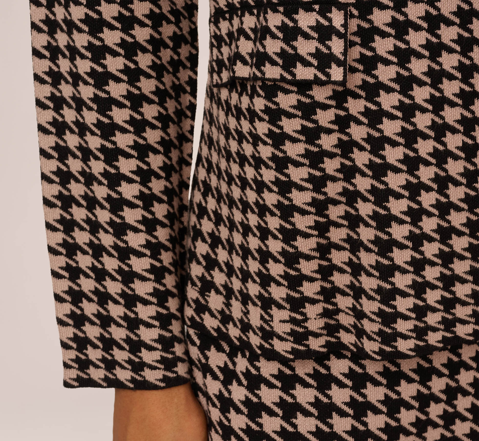 Houndstooth Blazer With Shawl Collar In Dusty Camel Soft Houndstooth、mySite、solidvoid