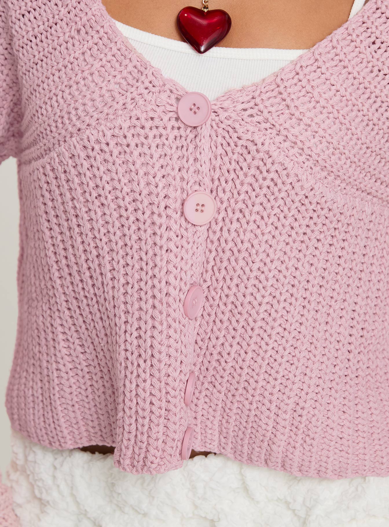 Maela Knit Cardigan Pink、mySite、solidvoid