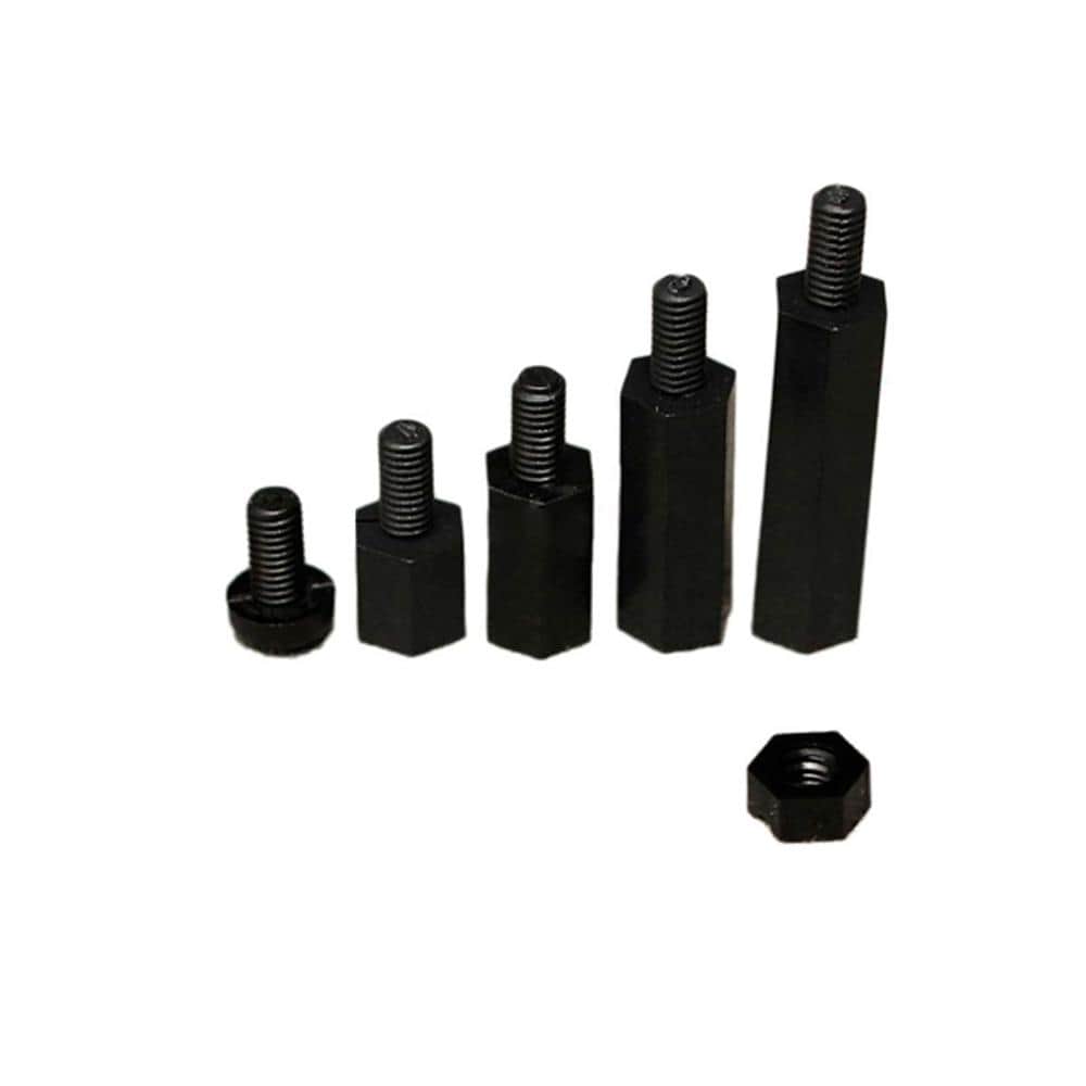  M3 Nylon Hex Male-Female Spacer Standoffs Screw Nut Assortment Kit - Black、mySite、merchandisen