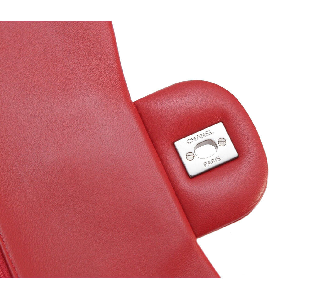 Chanel Jumbo Double Flap Bag Red Ruthenium Hardware、mySite、garminoutage.com