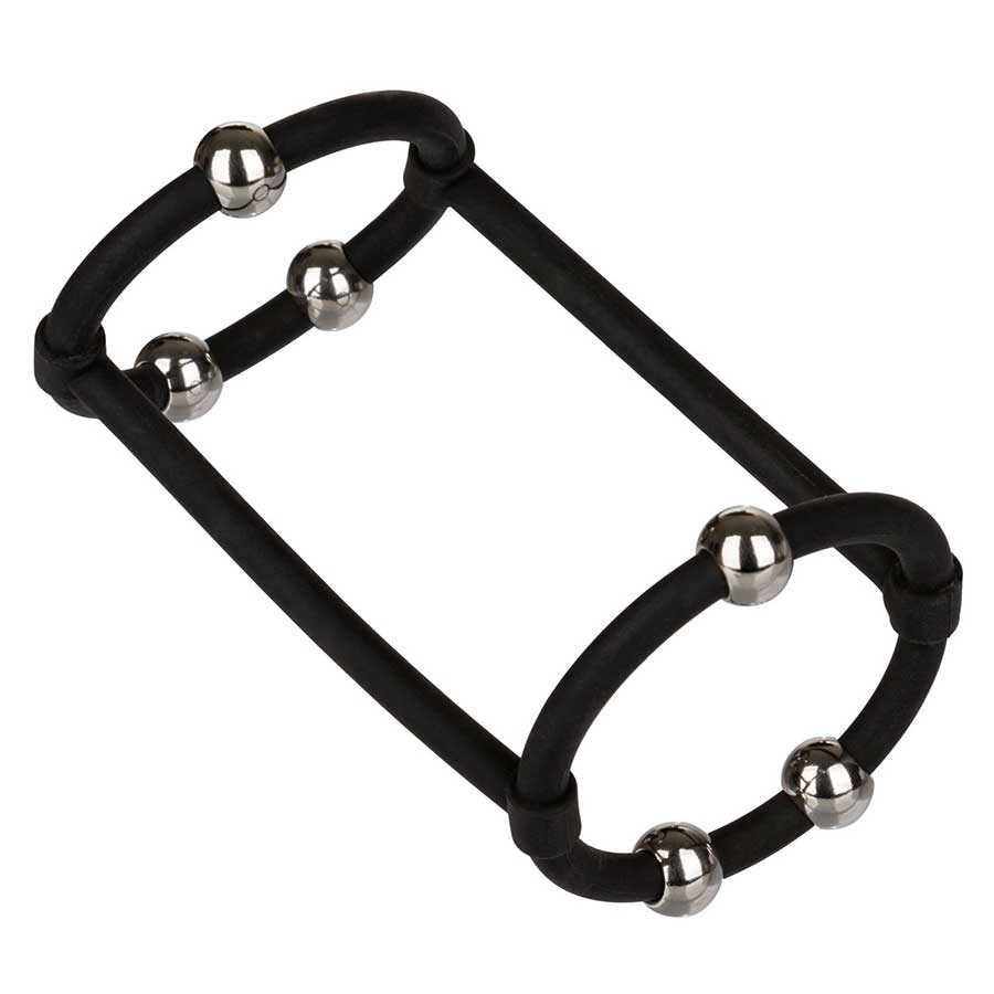 Steel Beaded Black Silicone Penis Enhancer Cage by Cal Exotics、mySite、bottomscart