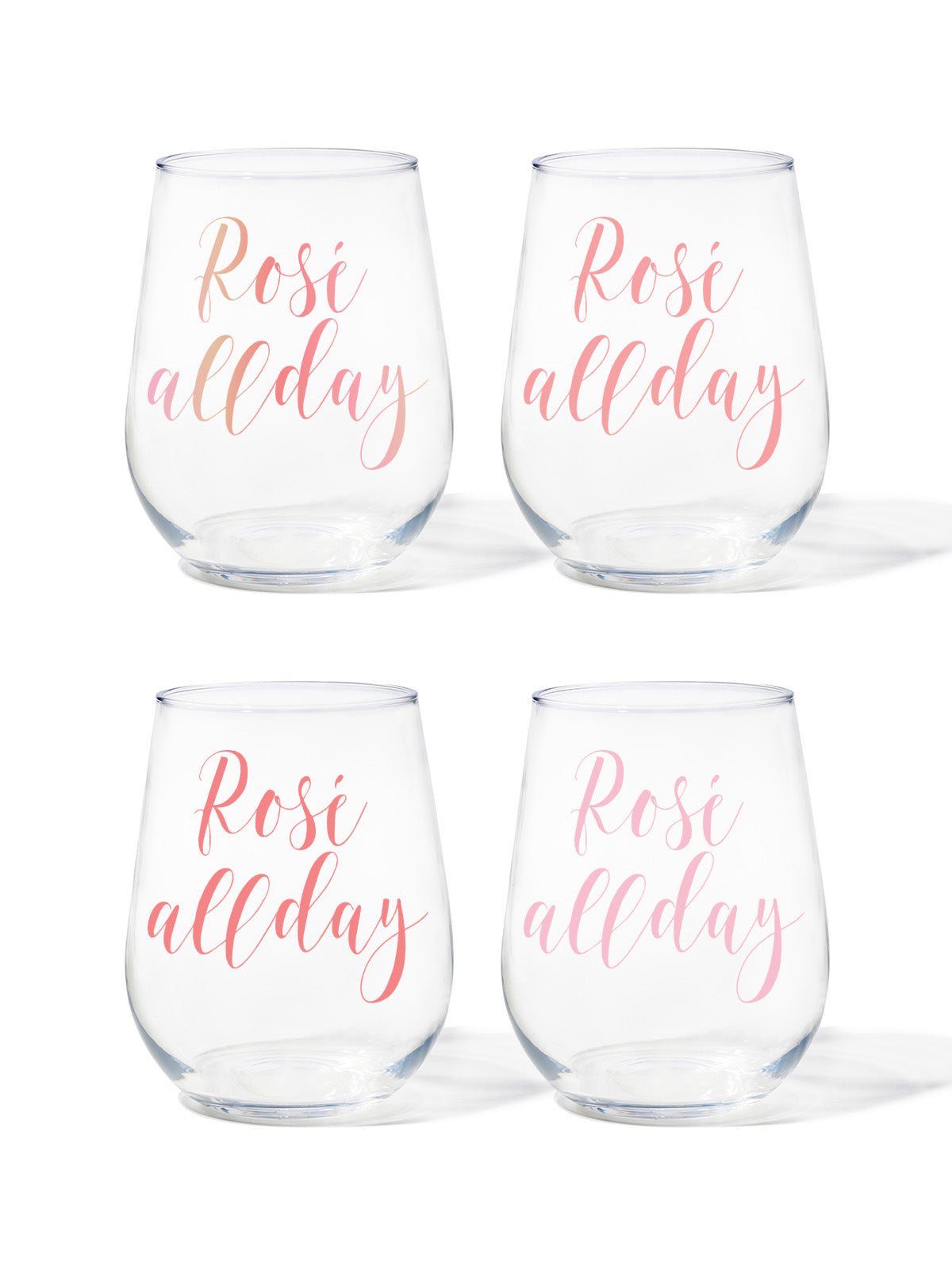 Ros茅 All Day - RESERVE 16oz Stemless Wine Tritan Copolyester Glass、mySite、camillekostekn