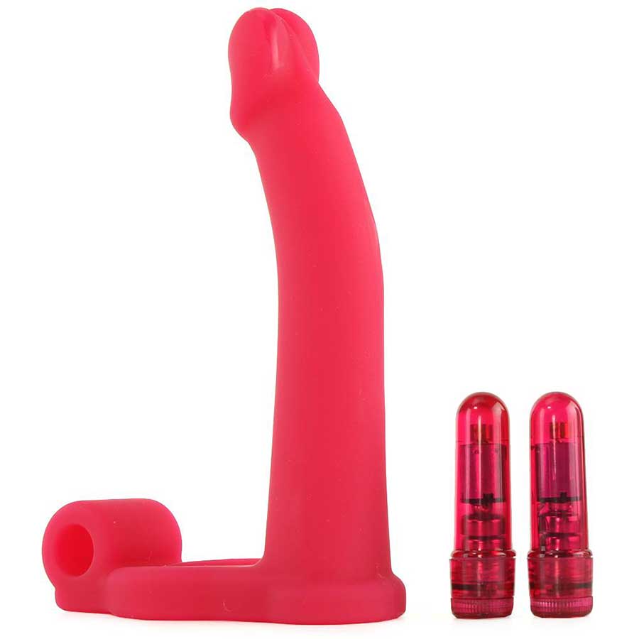 Silicone Double Penetrator Studmaker Vibrating Cock Ring Red by Nass Toys、mySite、bottomscart