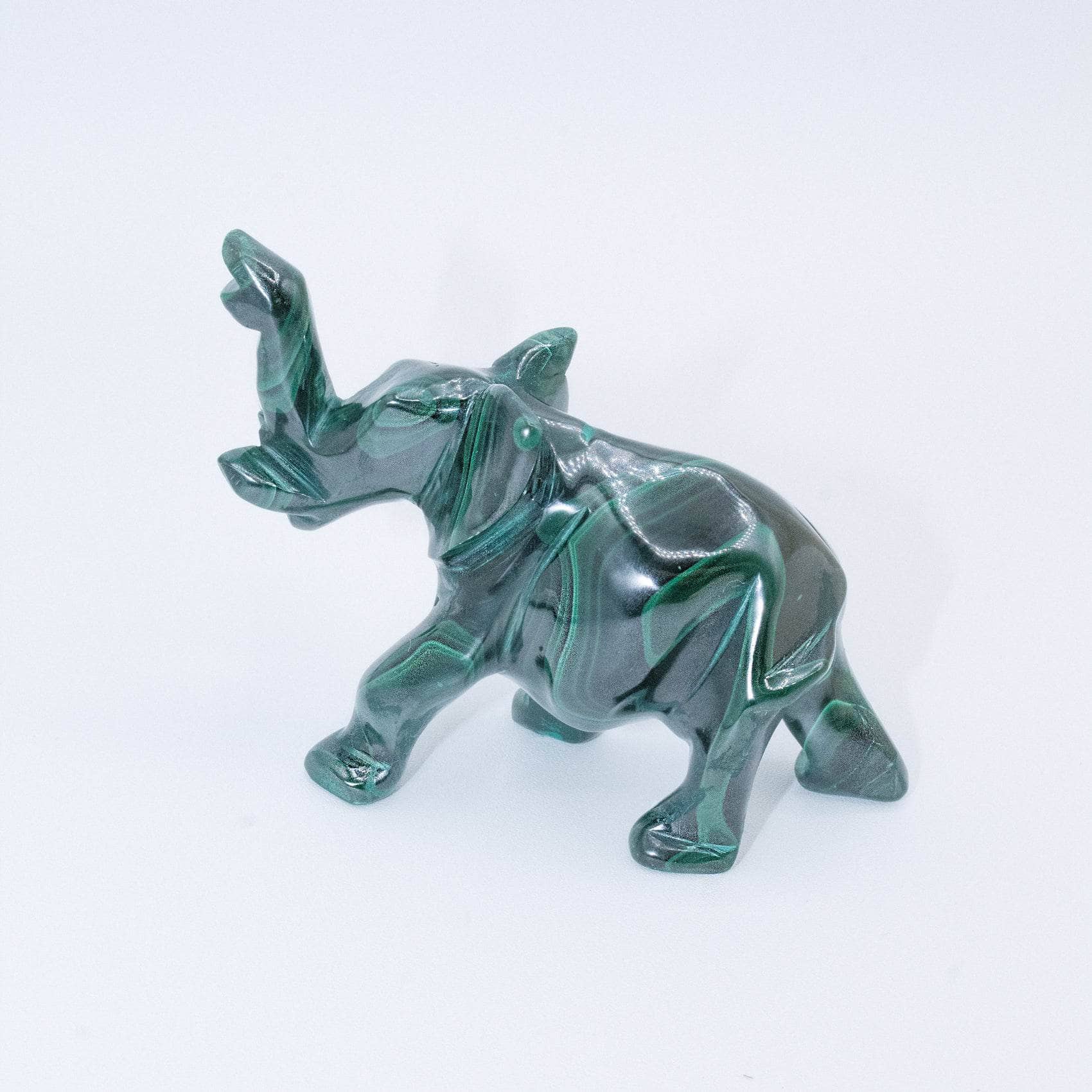 Genuine Malachite Elephants - Hand Carved - 1 of a Kind、mySite、hinf8tx79