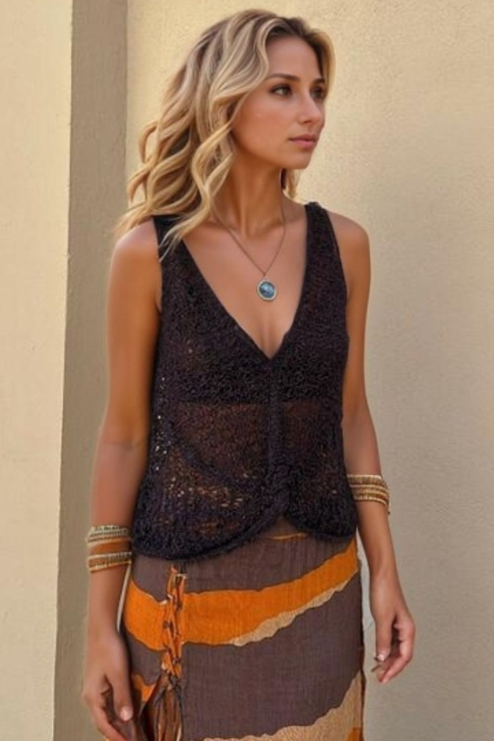  Openwork V-Neck Tank、mySite、justintrudeaud