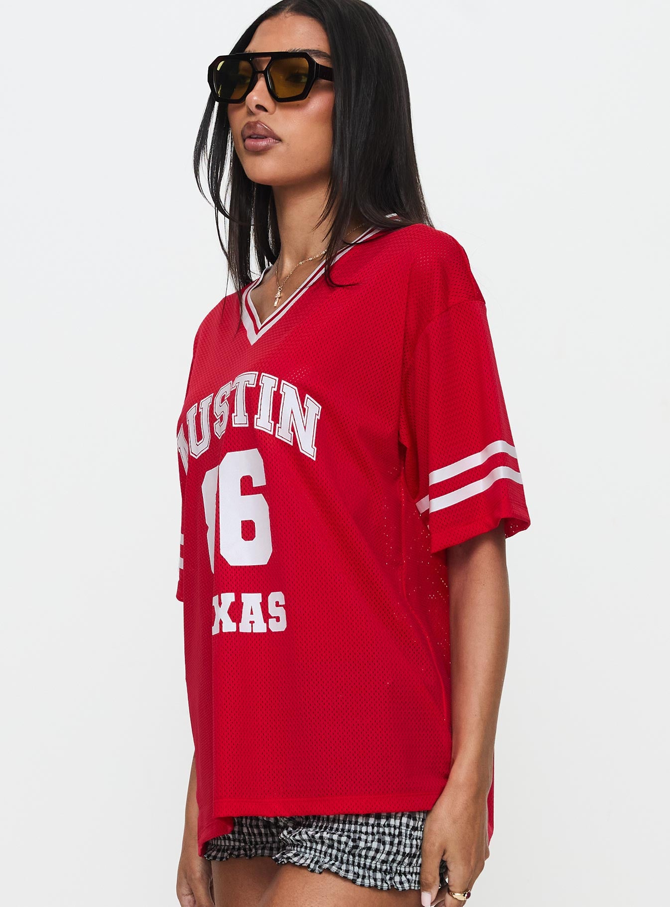 Austin Texas Sports Jersey Top Red、mySite、solidvoid