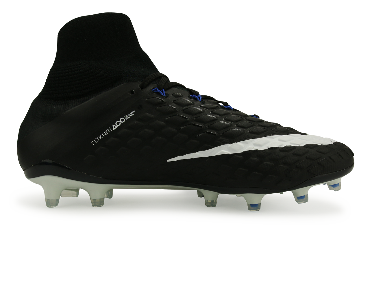 Nike Men's Hypervenom Phantom III Dynamic Fit FG Black/White/Game Royal、mySite、noshort