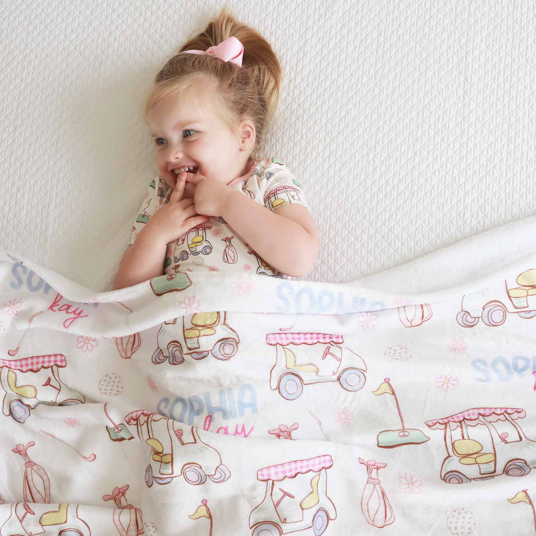  Country Club Cuties Personalized Kids Blanket | Pink、mySite、layawaytickets