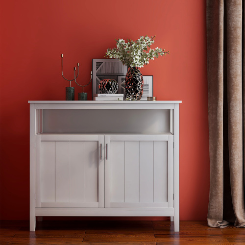 Kitchen Storage Sideboard And Buffet Server Cabinet-Brown Color、、casual