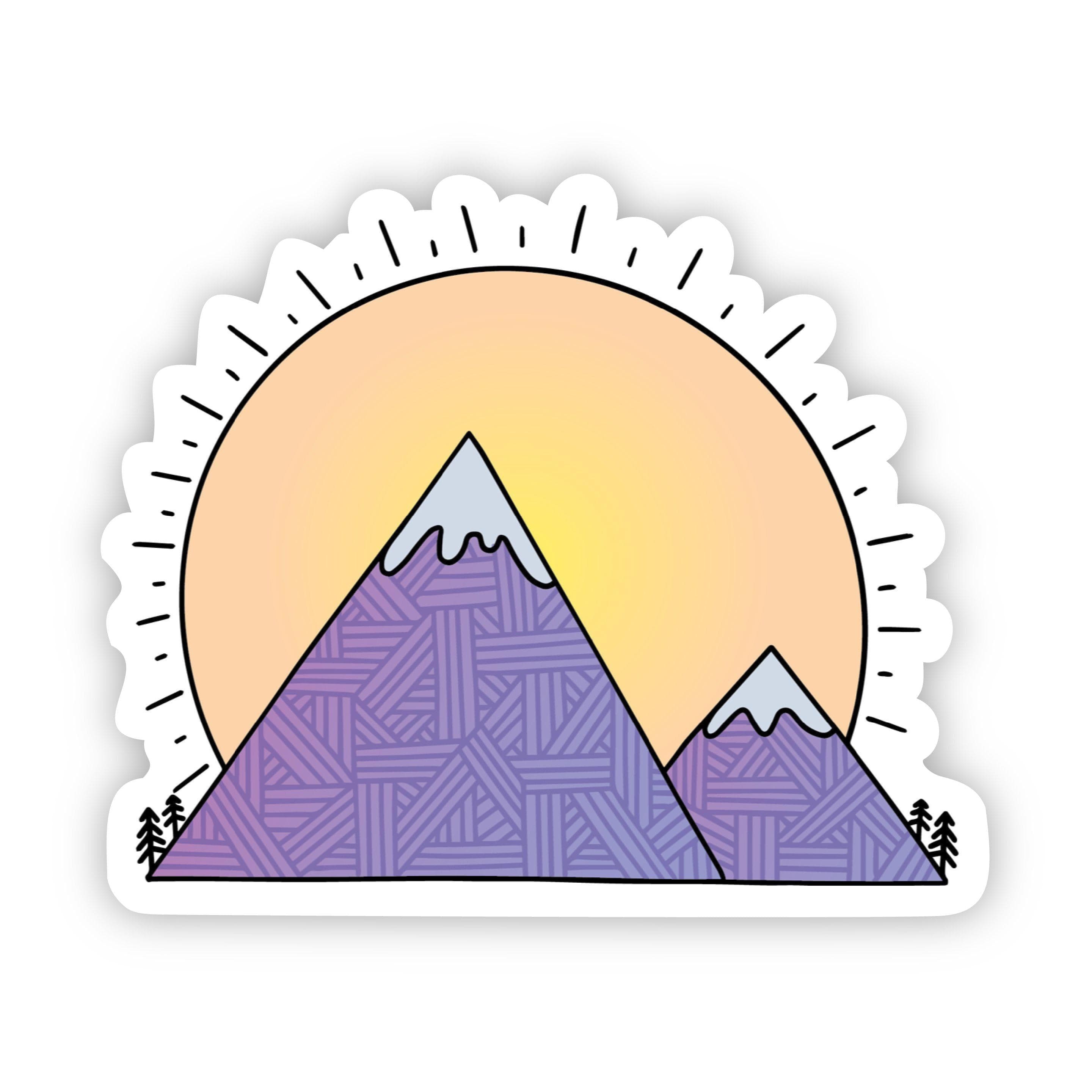  Large sun Purple Mountains sticker、mySite、elrpsem3k