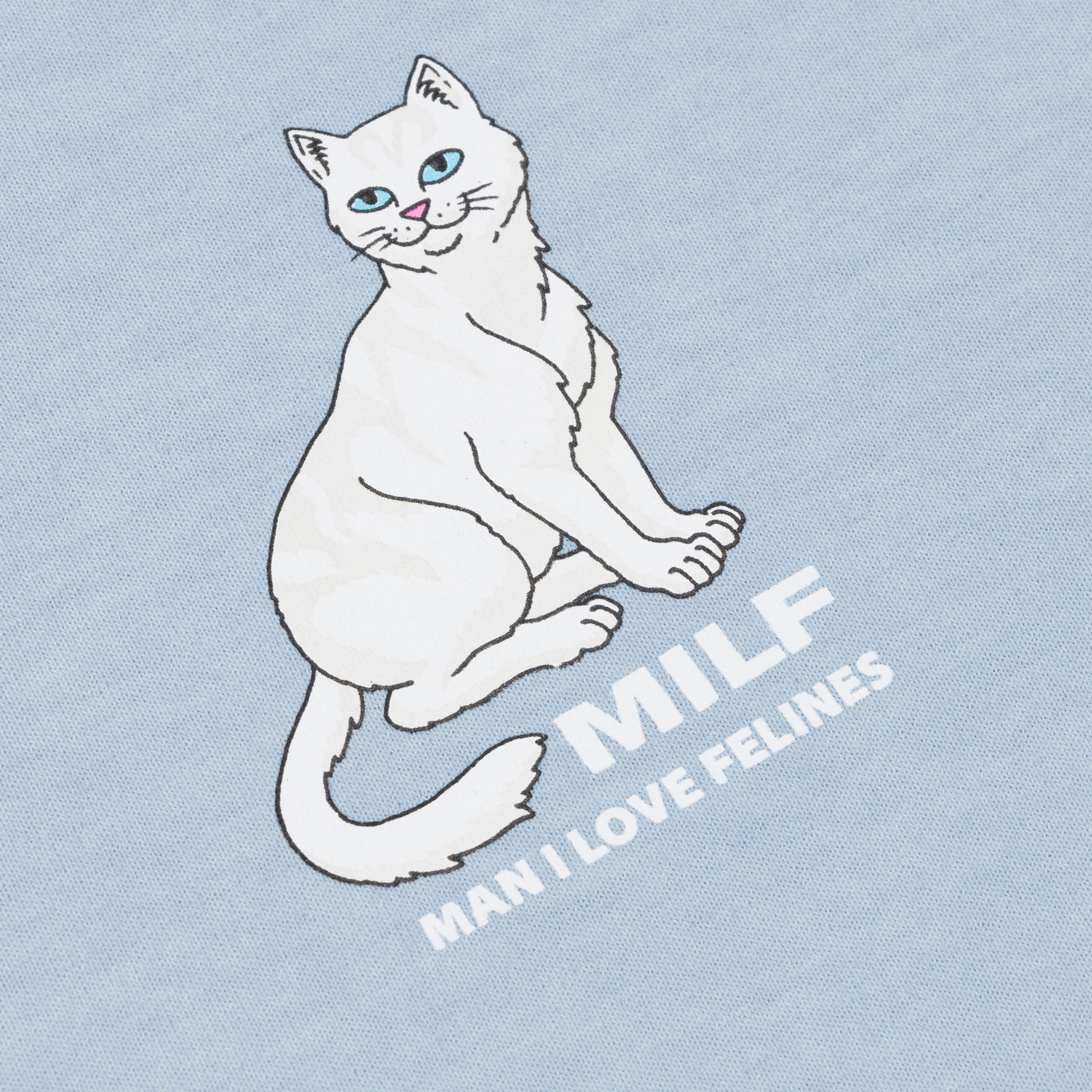  Man I love Felines Tee (Powder Blue)、mySite、merchandisen