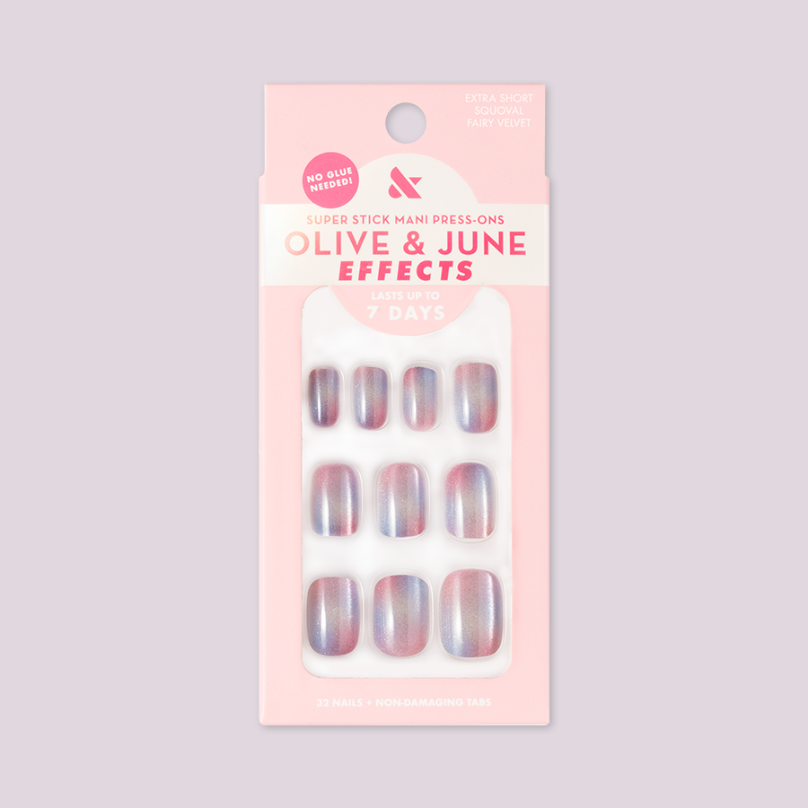 Fairy Velvet | Extra Short | Squoval - Tab Press-On、mySite、solidvoid