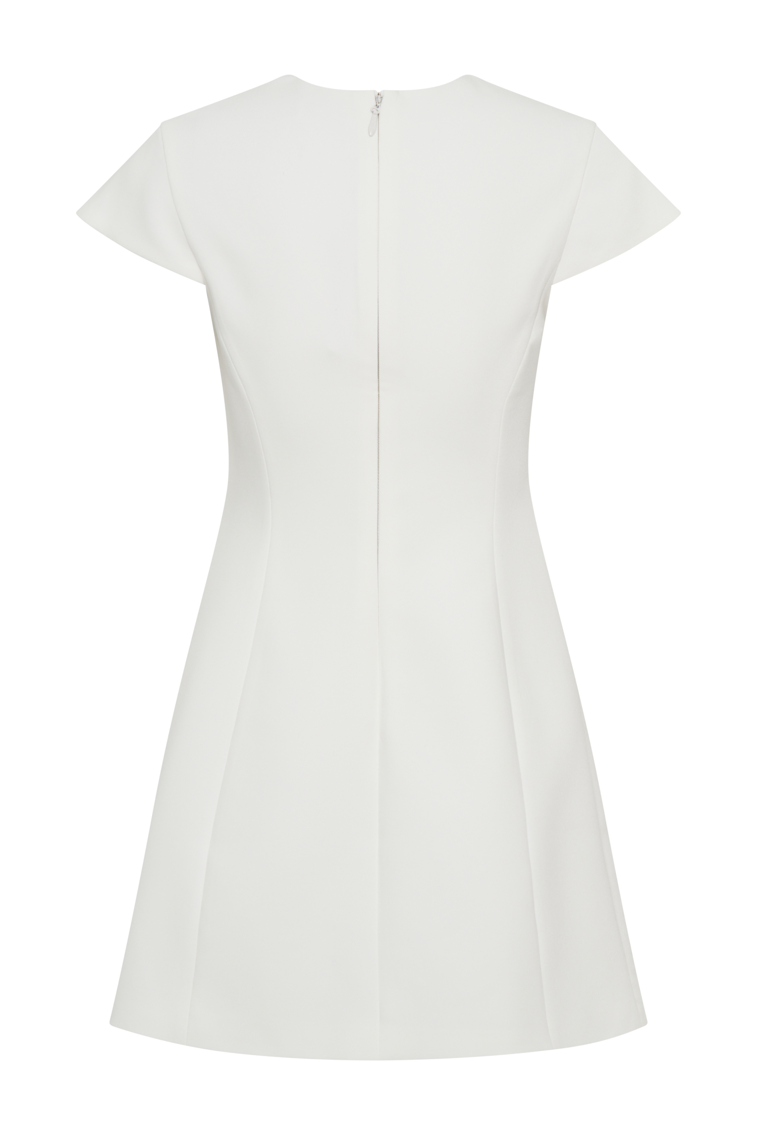 Remi Suiting Mini Dress With Floral Hardware - White、mySite、solidvoid