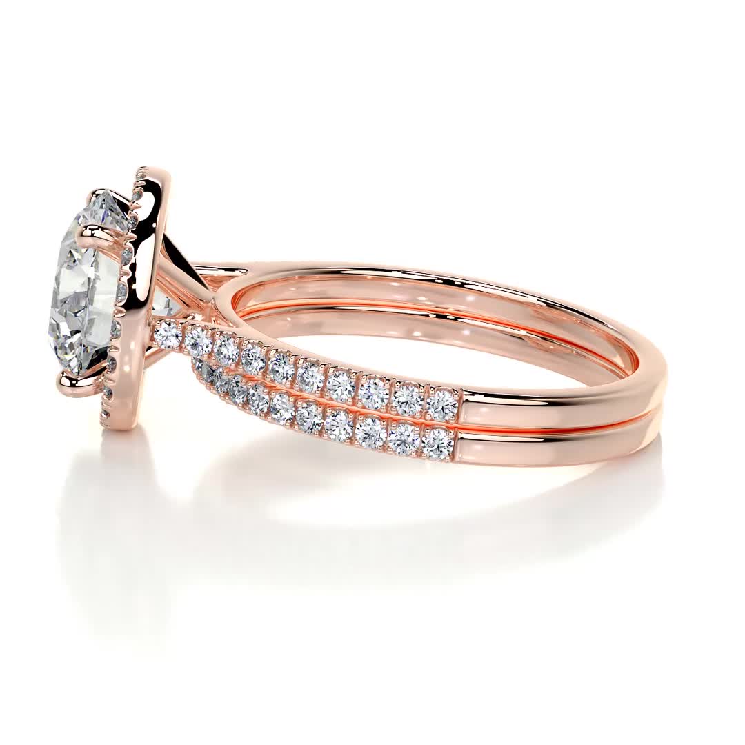 Layla Lab Grown Diamond Bridal Set -14K Rose Gold、mySite、hinf8tx79