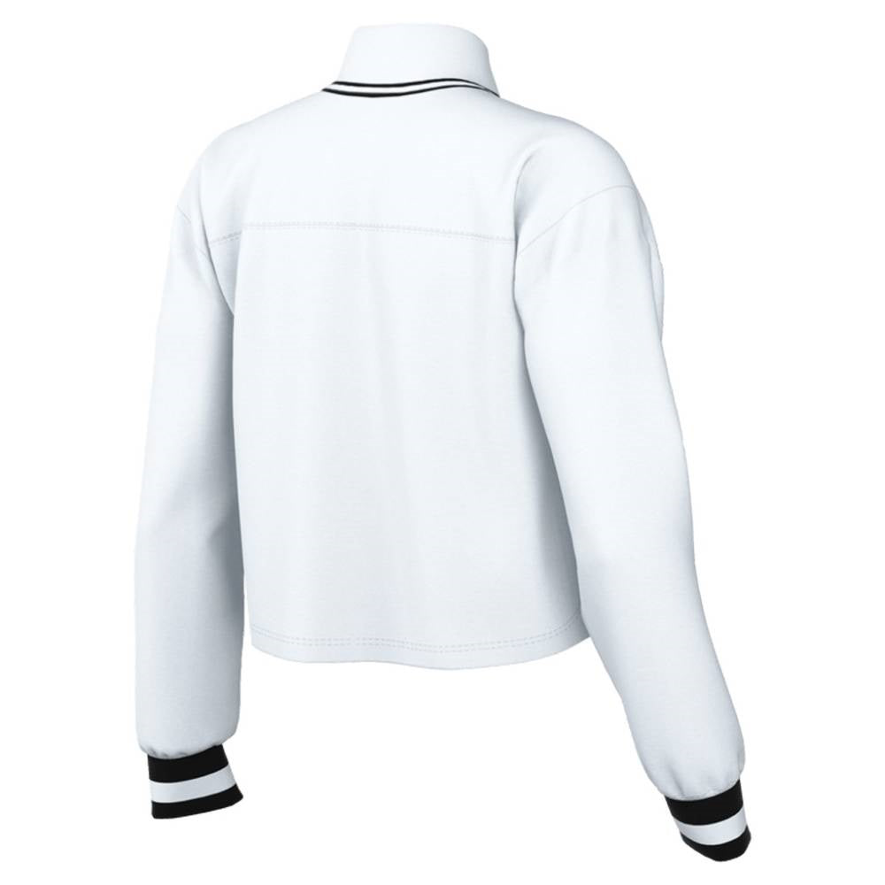Nike Women's Dri-FIT Fleece Heritage Top (White/Black)