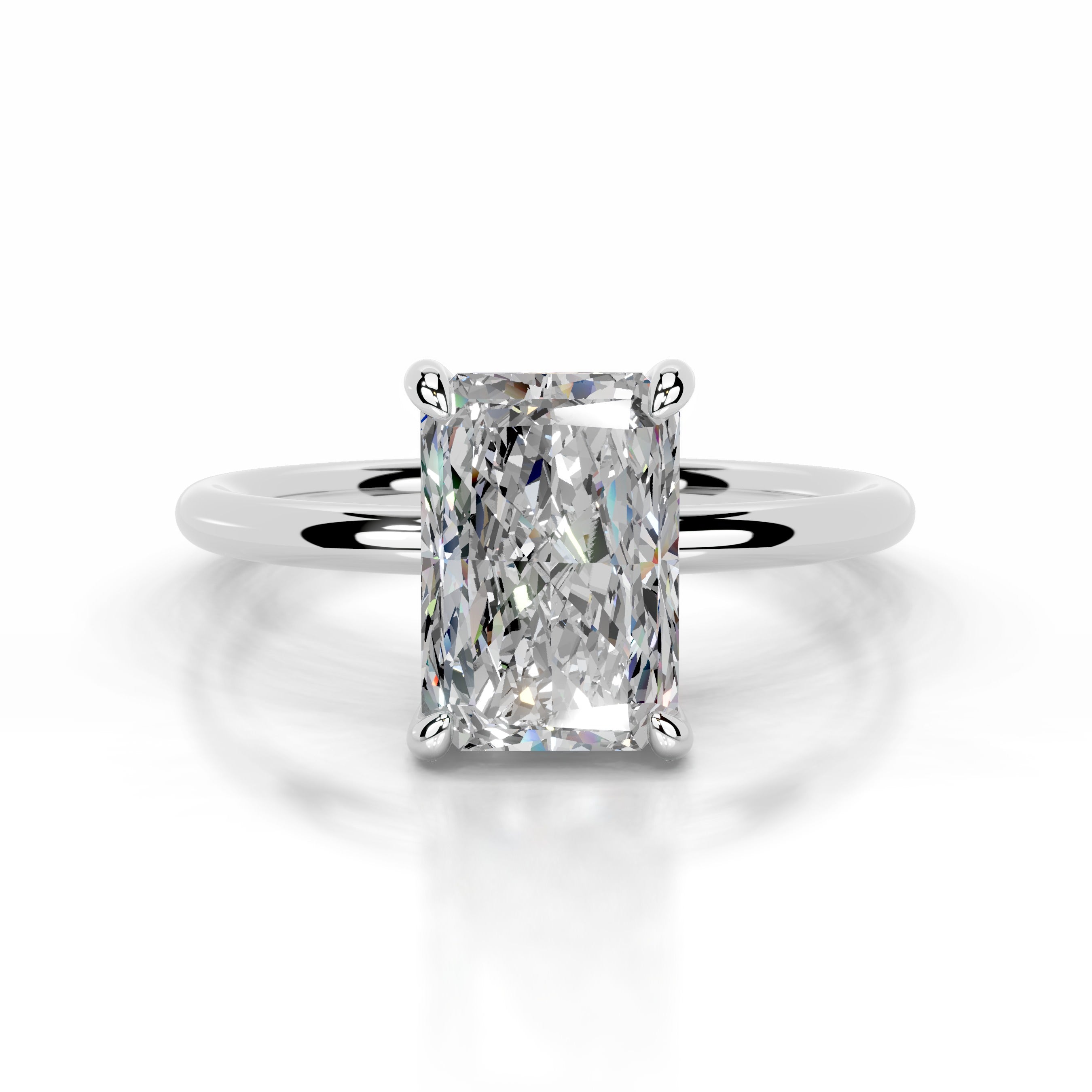 Willow Moissanite & Diamond Ring - 18K White Gold、mySite、hinf8tx79