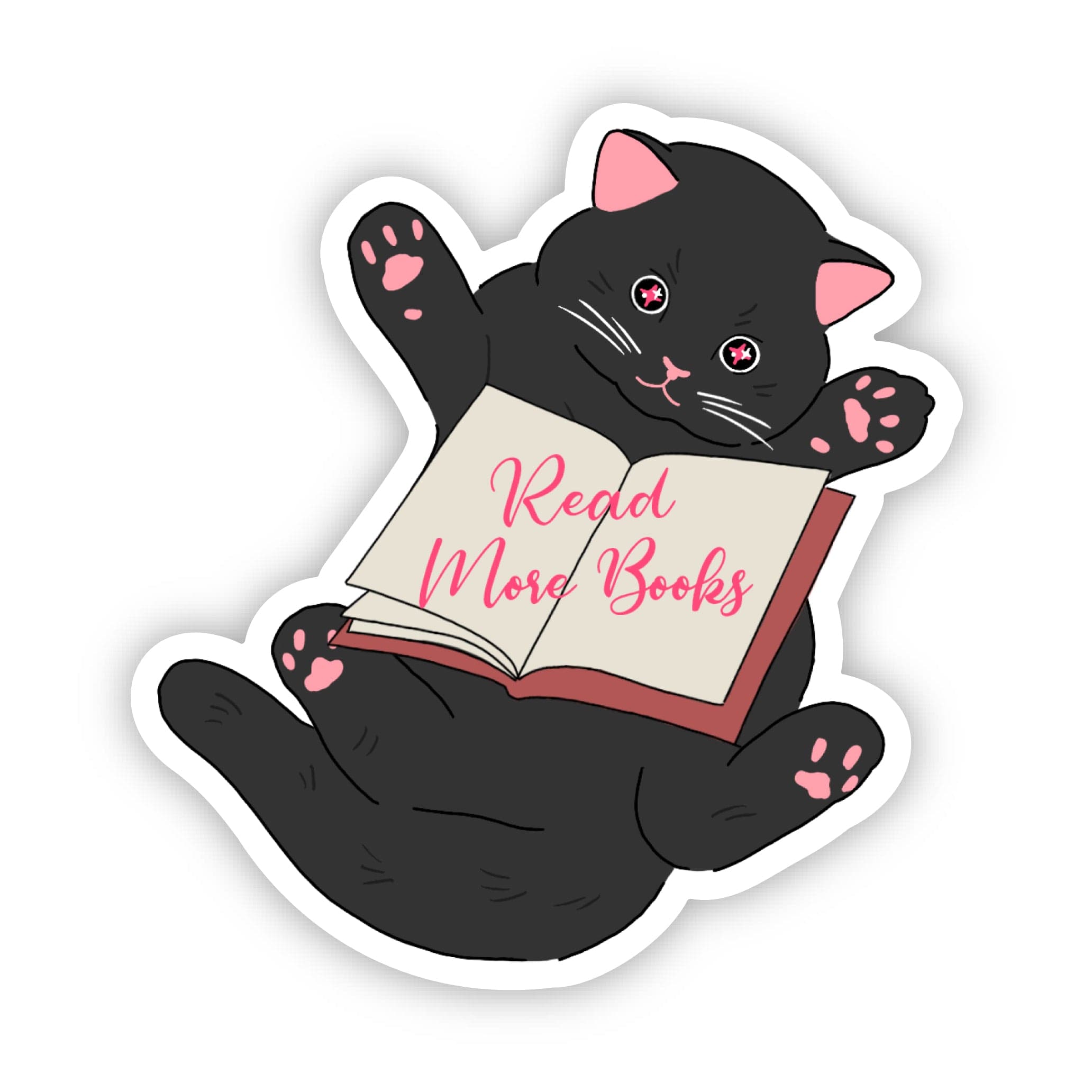  Read More Books Cute Anime Cat Sticker、mySite、elrpsem3k