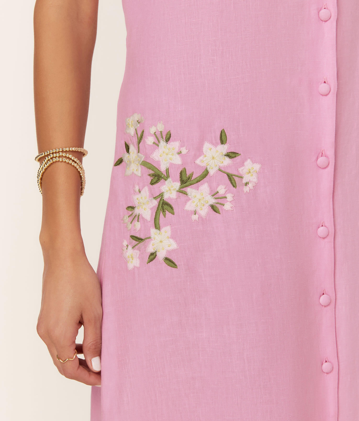  The Anamur Button Up Dress - Linen - Aster、mySite、ashleygrahame