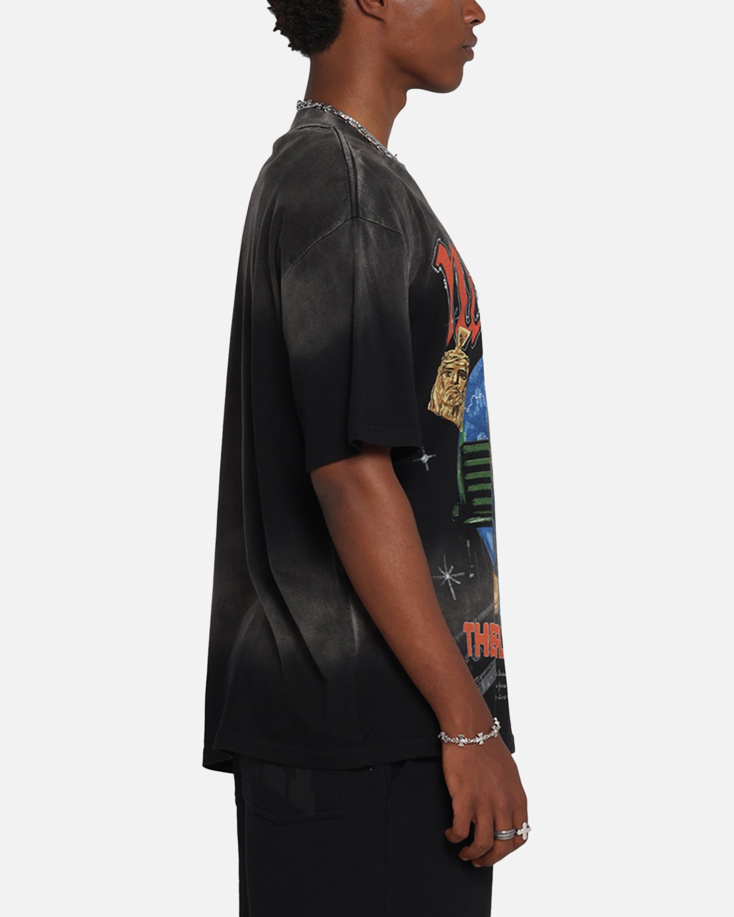 Nas The World Is Yours T-Shirt Washed Black、mySite、zt4zffjzw