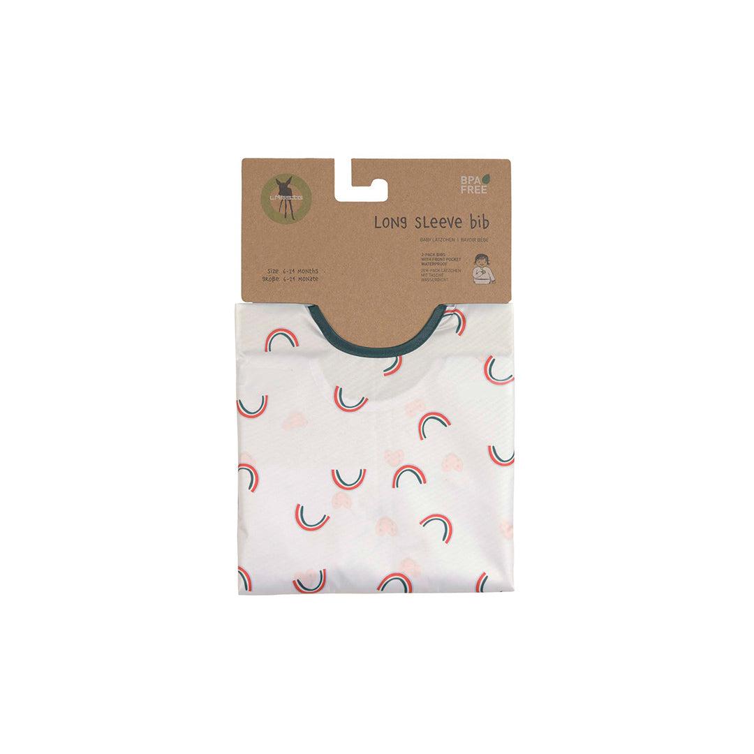  Lassig Long Sleeve Bibs 2pcs - Happy Rascals - Heart Lavender、mySite、merchandisen