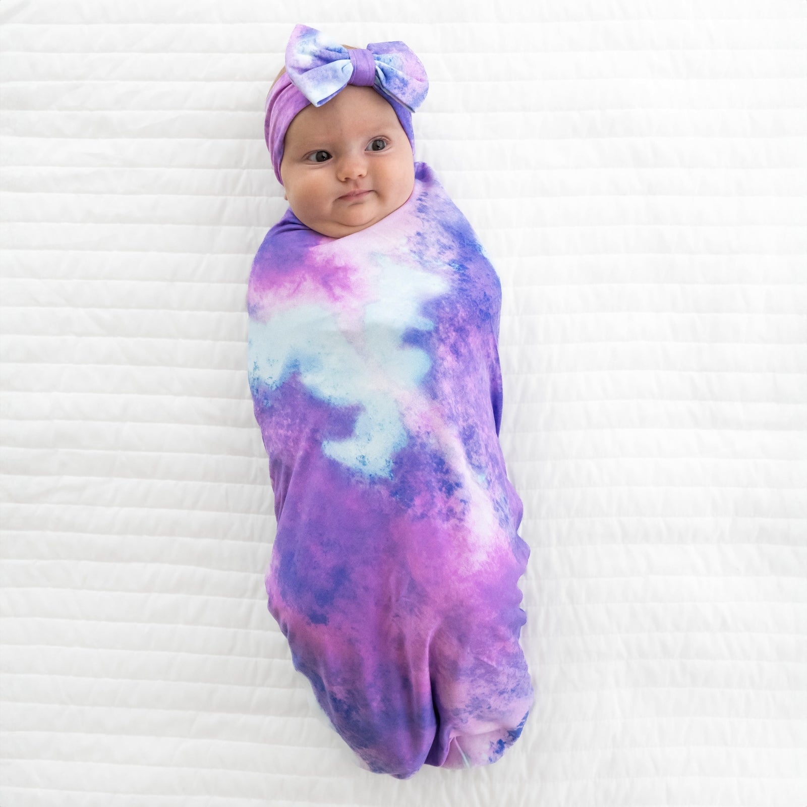  Purple Watercolor Swaddle & Luxe Bow Headband Set、mySite、layawaytickets