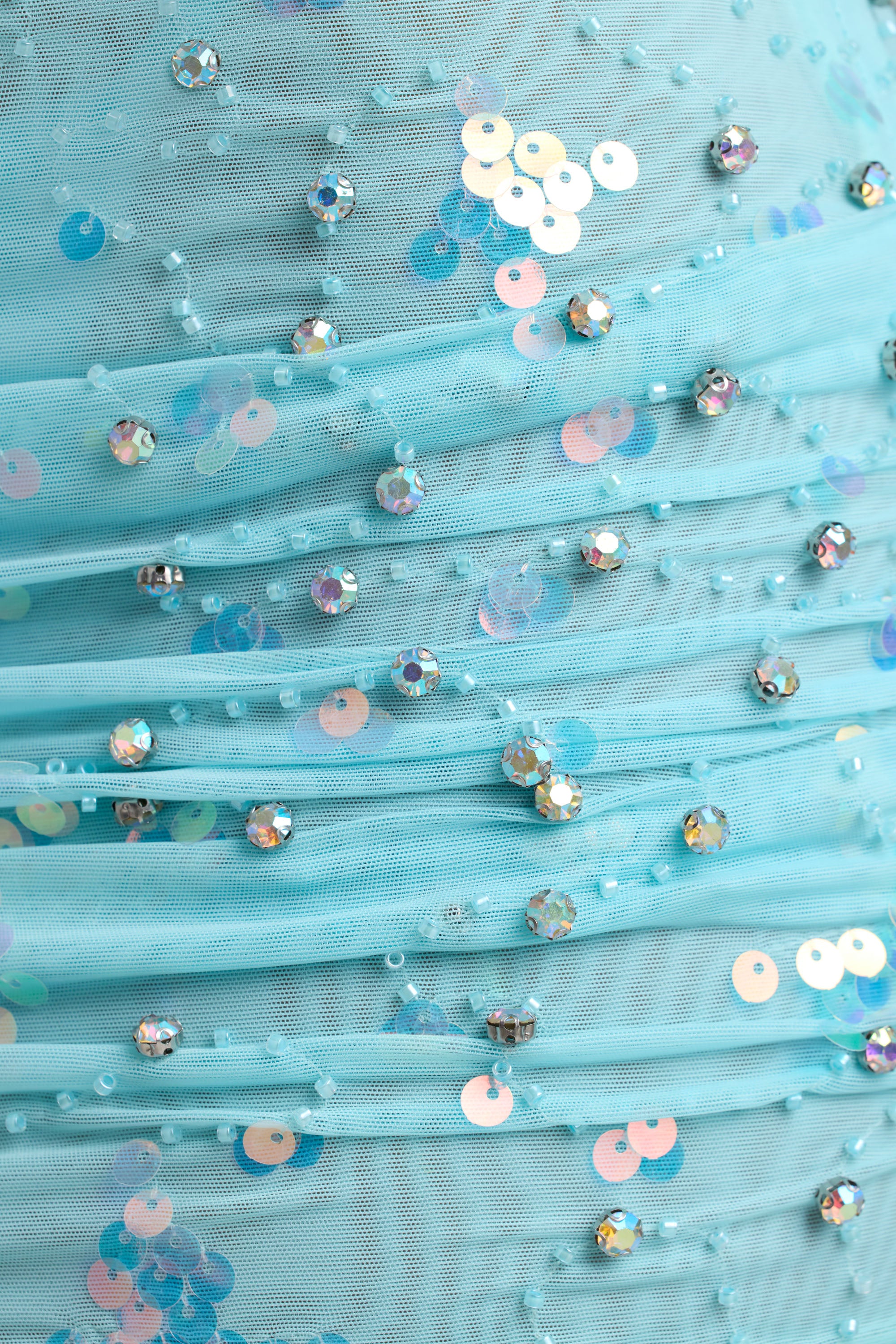 Ruched Mid-Rise Micro Mini Skirt in Ice Blue、mySite、solidvoid