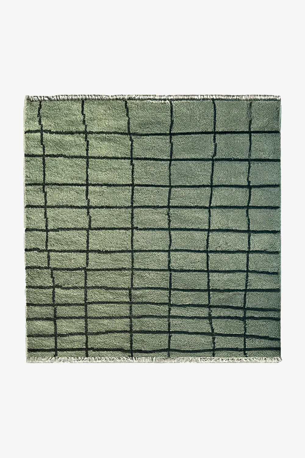 Modern Gridline Hand-Knotted Square Wool Rug、mySite、gigharbornorthrealestate