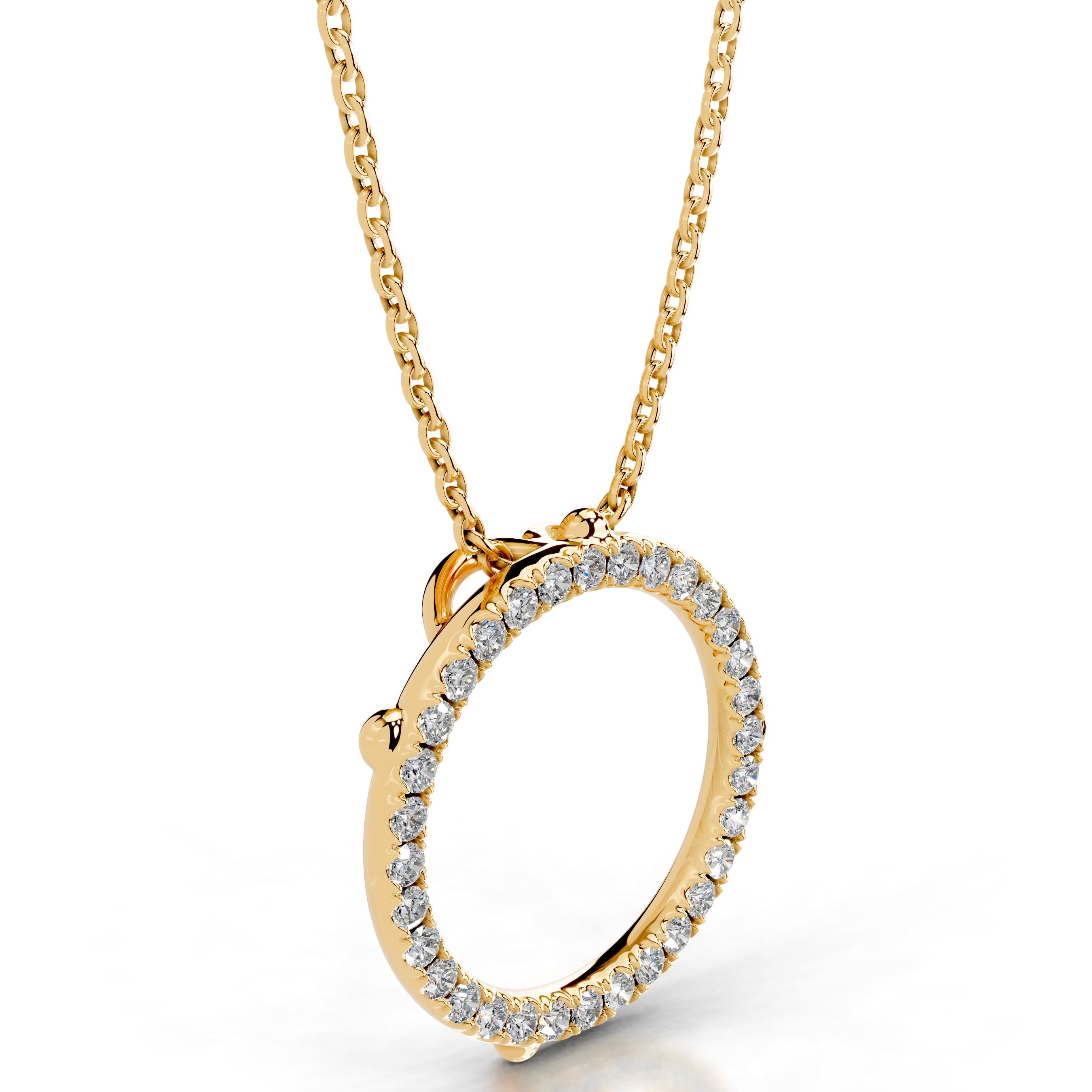 Eternal Love Lab Grown Diamond Necklace - 18K Yellow Gold、mySite、hinf8tx79