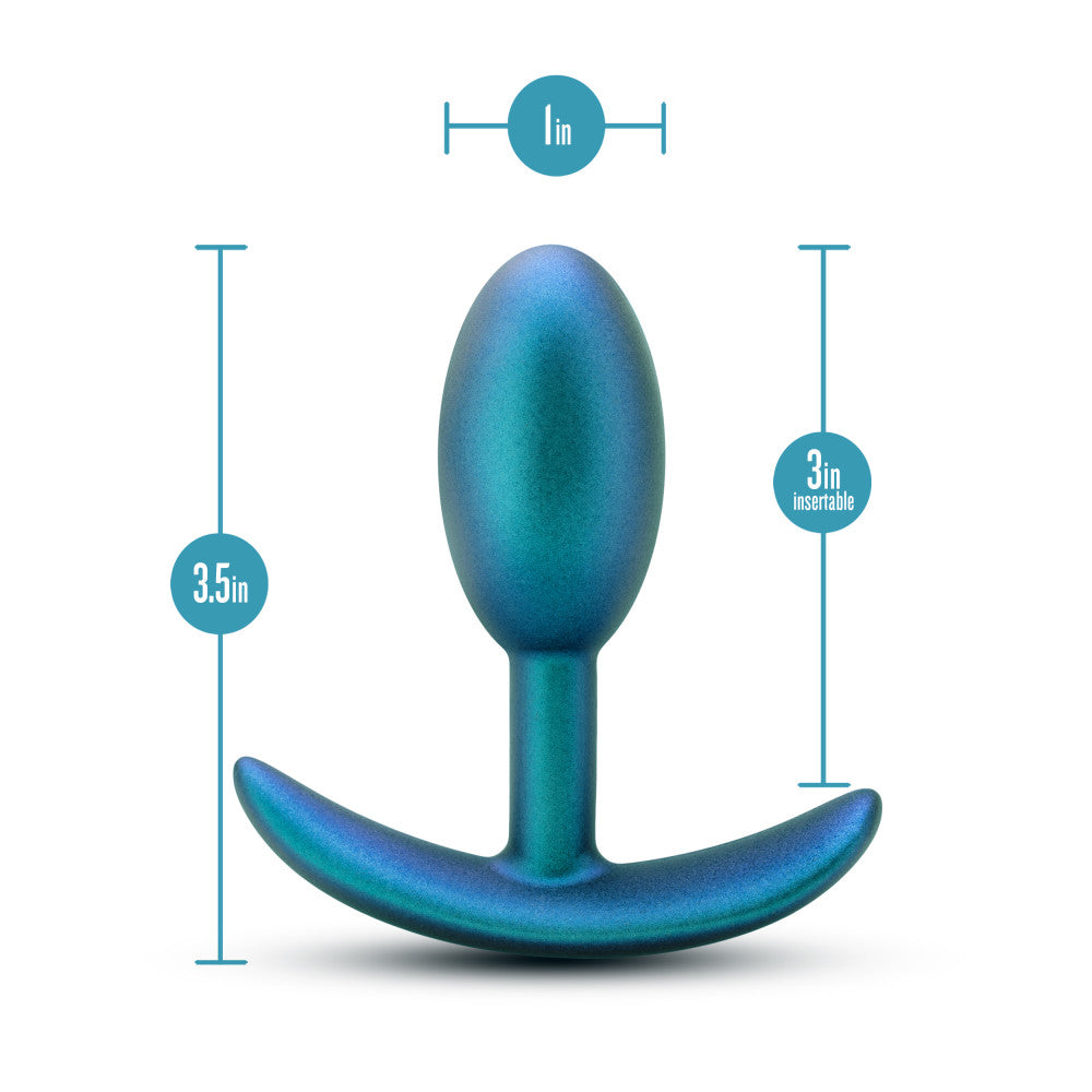 Anal Adventures Matrix By Blush® | The Nebula Plug: 3.5 inch Vibrating Inner Ball Butt Plug in Lunar Blue | With Stayput™ Technology & Anchortech™ Base、mySite、bottomscart