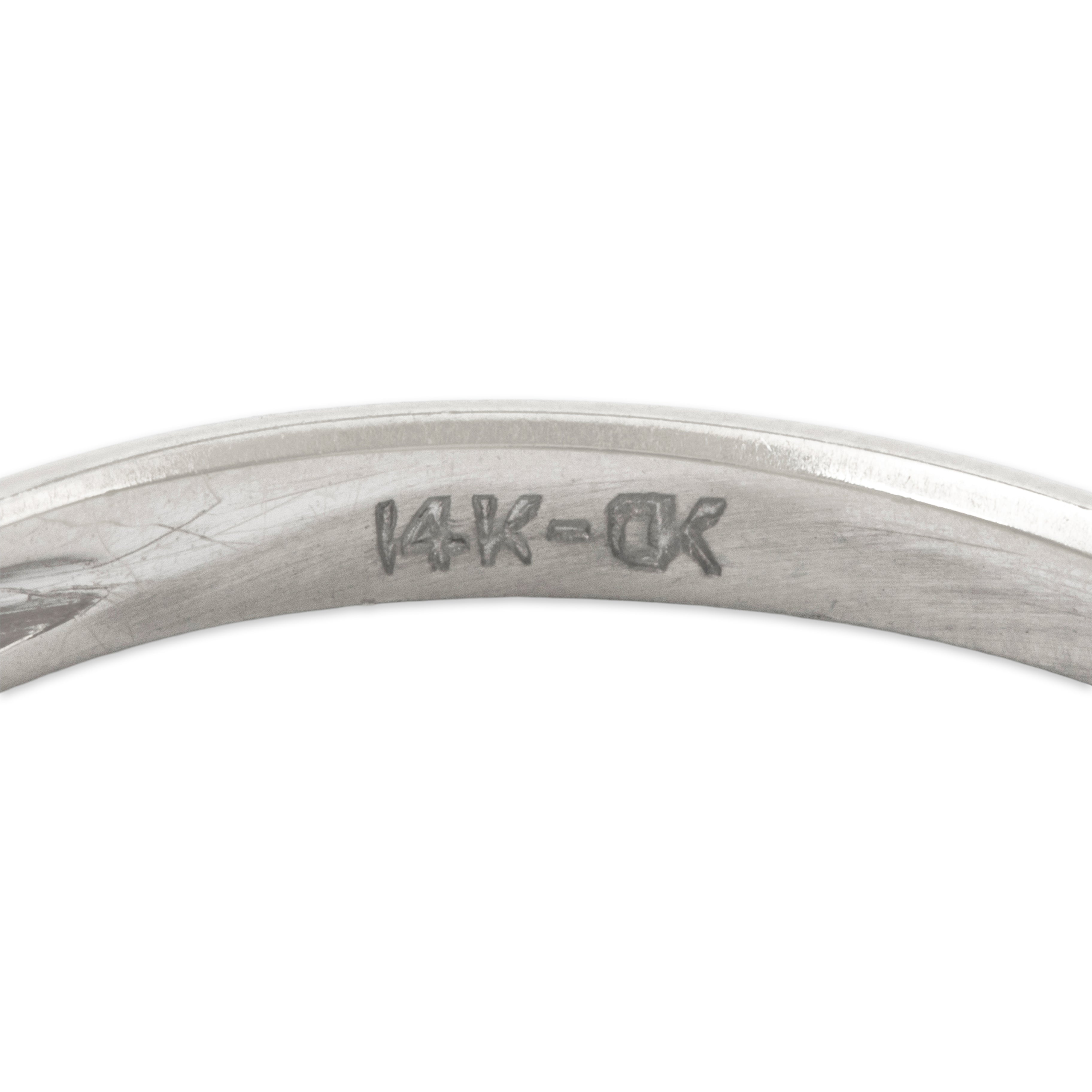 Vintage 14k White Gold Diamond Sparkling Line Band Ring 6.00、mySite、hinf8tx79